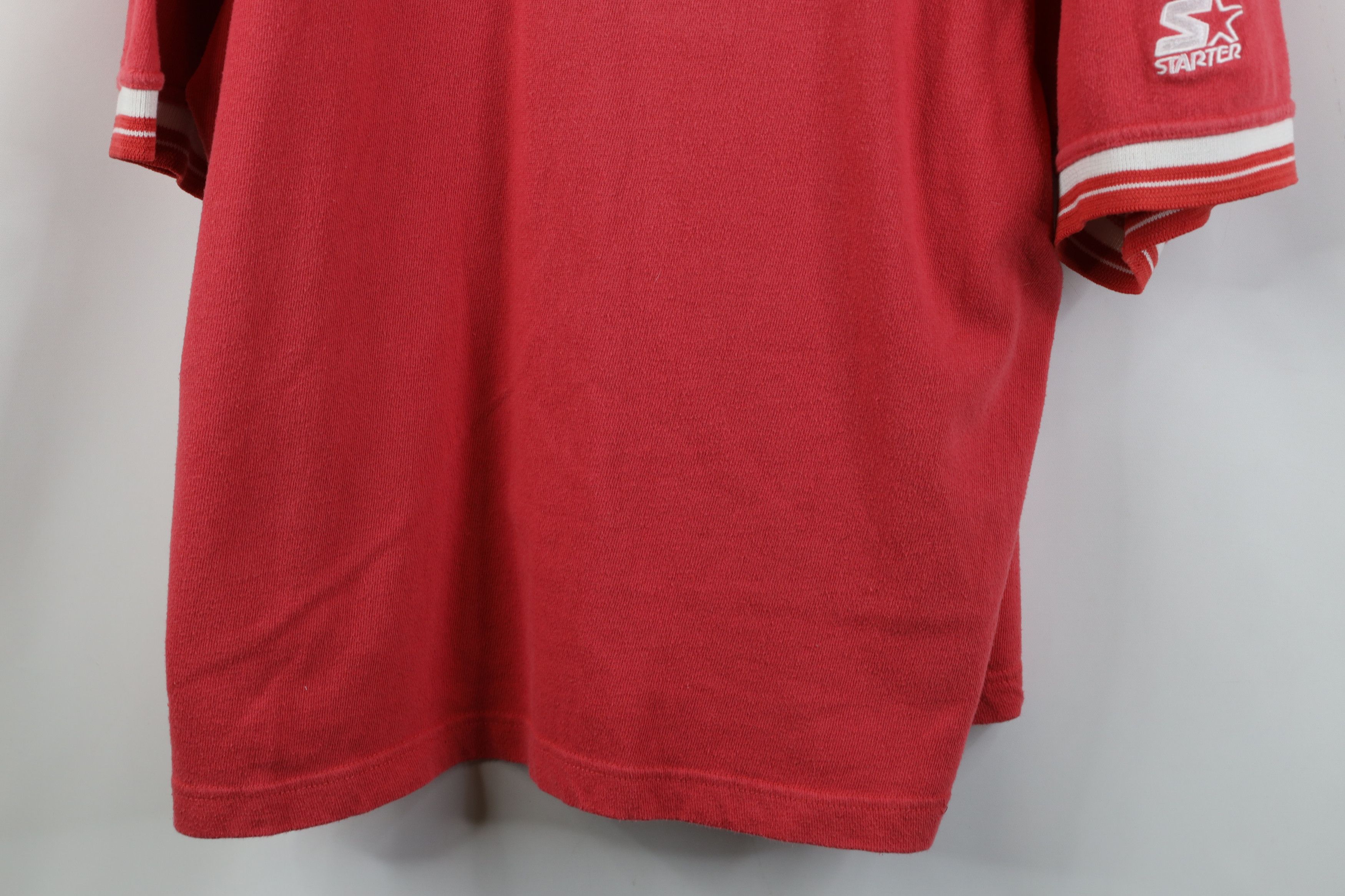 Starter Vintage 90s Starter Red Wings Ribbed Knit Ringer T-Shirt Size US XL / EU 56 / 4 - 3 Thumbnail