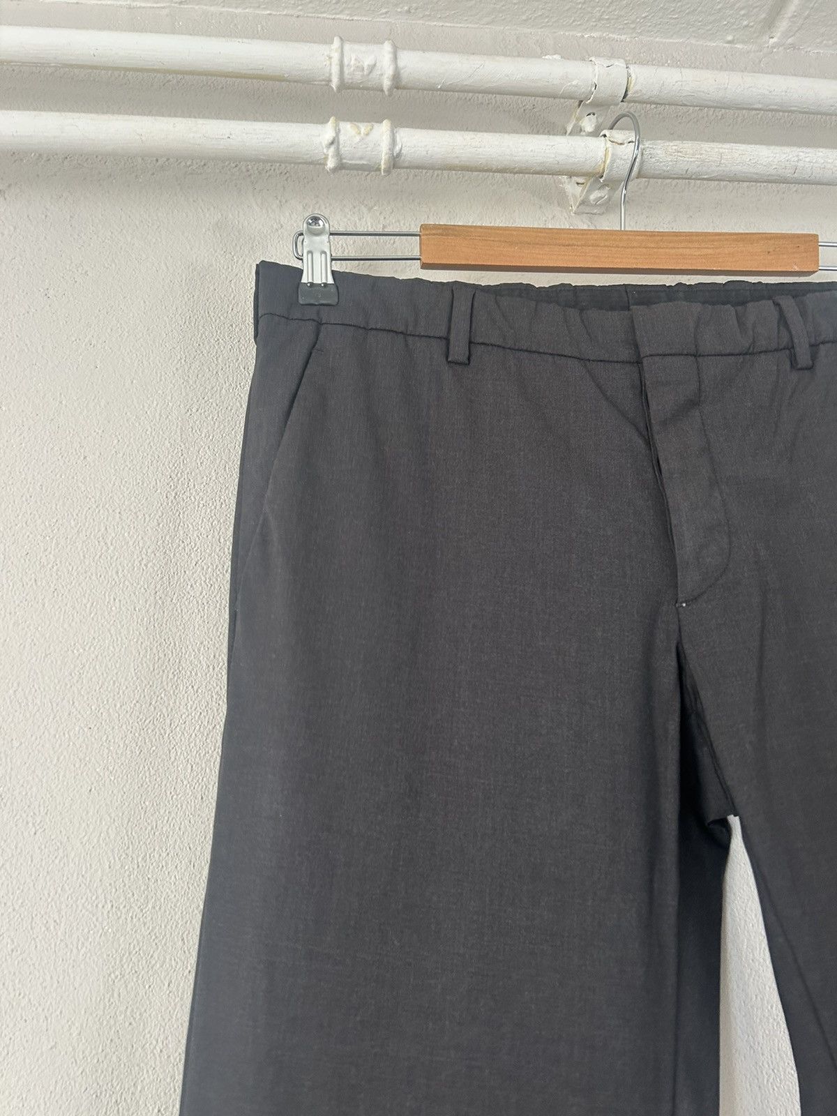 Prada Prada Black Virgin Wool Blend Trousers - Size 48 Size US 32 / EU 48 - 3 Thumbnail
