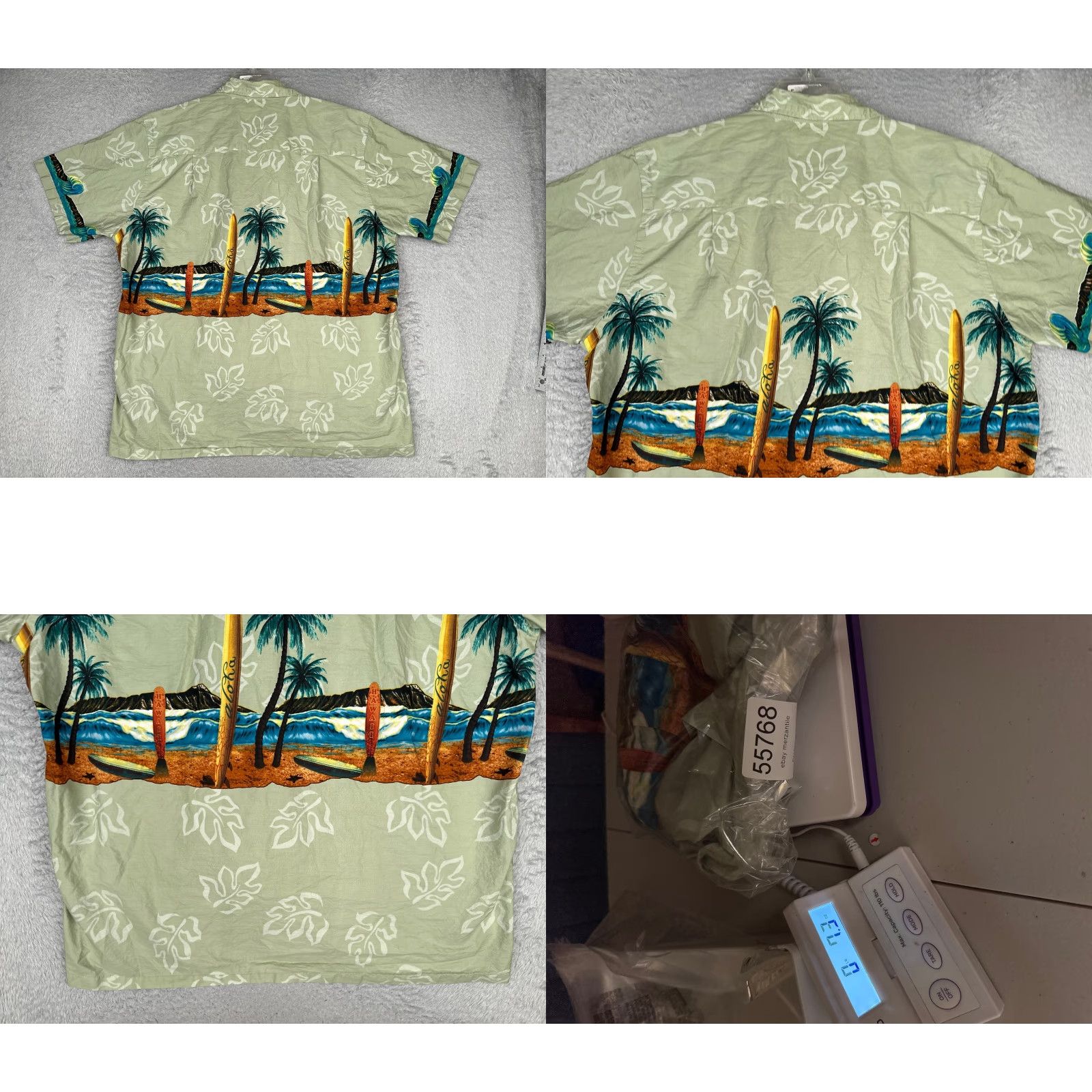 Vintage VINTAGE Favant Shirt Men 2XL Green SurfBoard Beach Palm Button Cotton Hawaiian READ Size US XXL / EU 58 / 5 - 9 Thumbnail