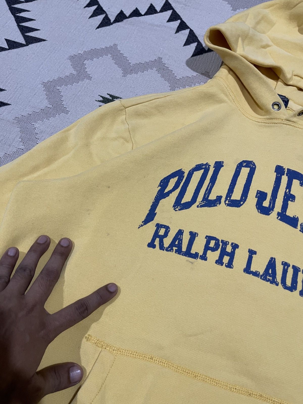 Polo Ralph Lauren 90s POLO JEANS BY RALPH LAUREN DISTRESSED SPELLOUT HOODIE Size US M / EU 48-50 / 2 - 5 Thumbnail