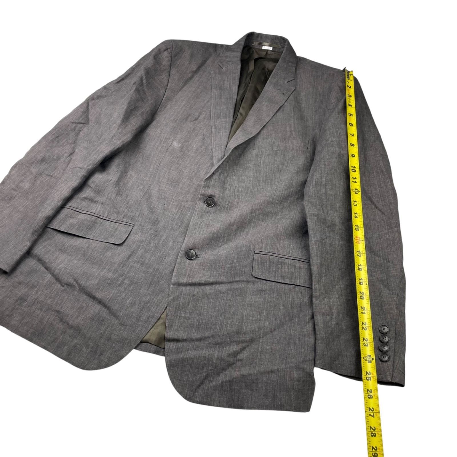 Angelo Litrico Angelo Litrico Men's 100% Linen 2-Button Blazer Brown • 42R Size 42R - 10 Thumbnail