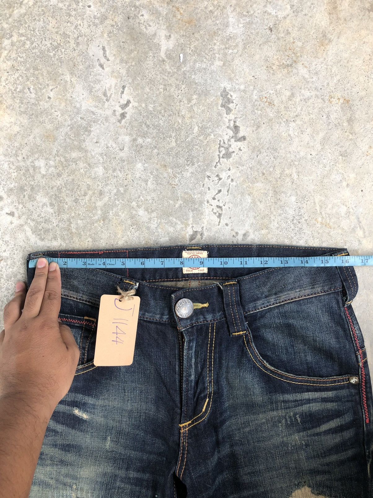 If Six Was Nine Japanese Edwin Blue Trip Flared Jeans Distressed Jeans Size US 32 / EU 48 - 21 Thumbnail
