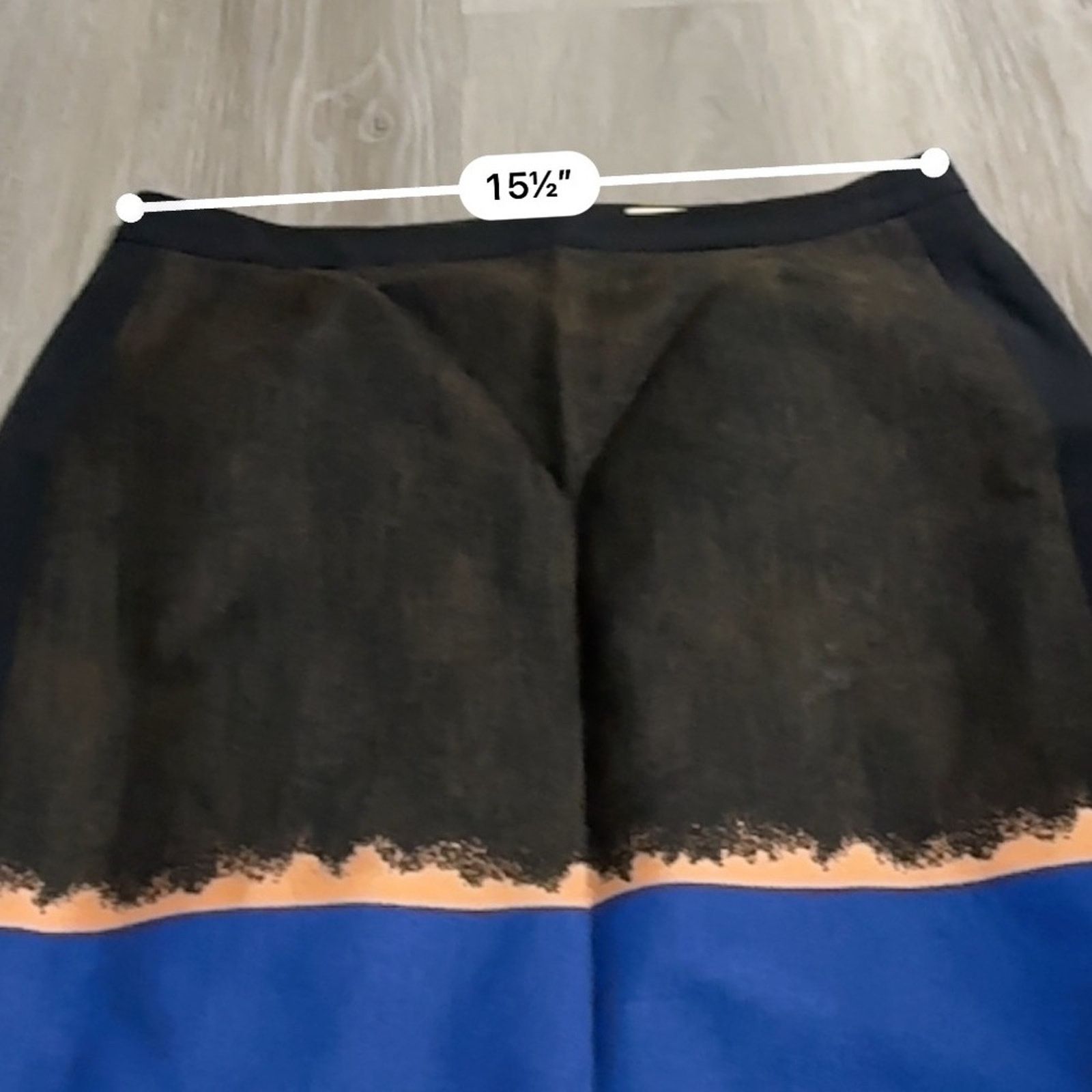 Hugo Boss Hugo Boss Olive Fantasy Blue Dolena Colorblock Pencil Skirt Size 30" / US 8 / IT 44 - 7 Thumbnail