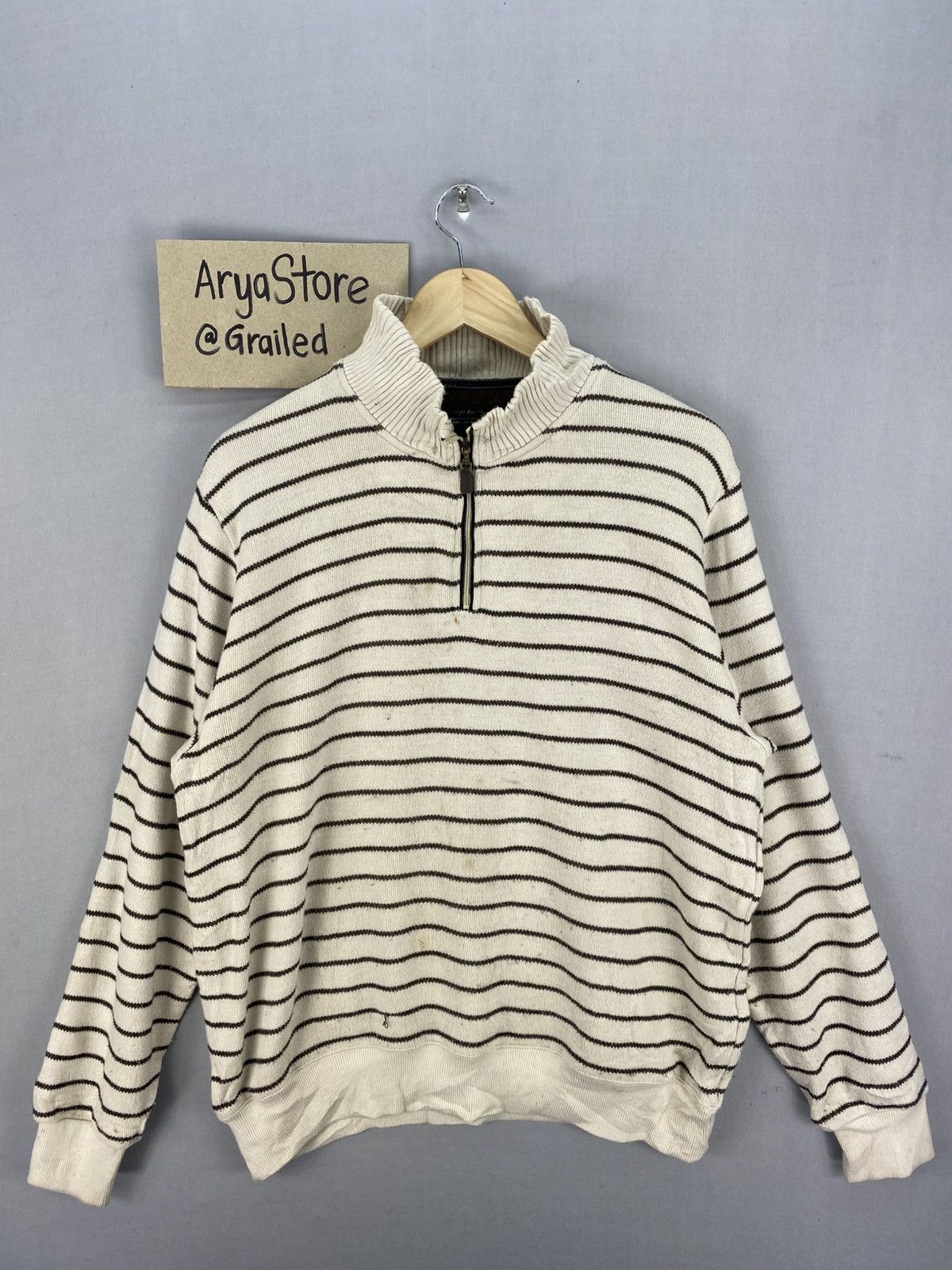 Kansai Yamamoto Up To You By Kansai Yamamoto Quarter Zipper Knitwear Size US L / EU 52-54 / 3 - 1 Thumbnail