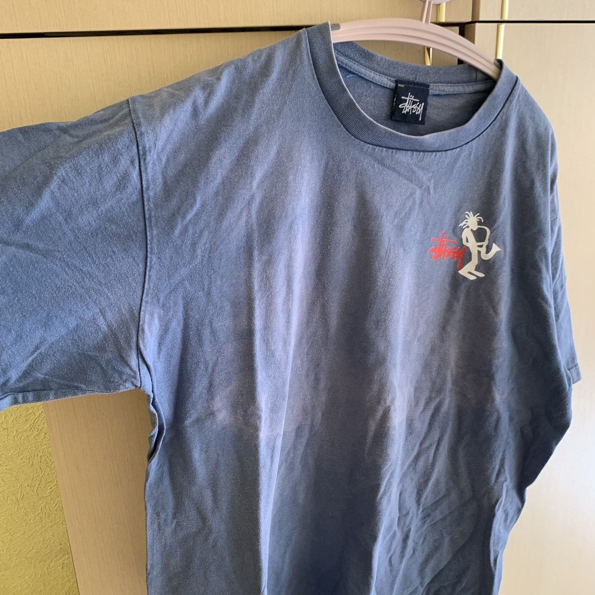 Other Vintage Thrashed Distressed Sun Faded Stussy Stickman Tee Size US L / EU 52-54 / 3 - 5 Thumbnail