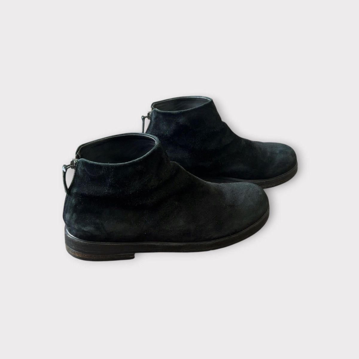 Marsell Marsèll Black Suede Leather Ankle Boot Back Zip Size US 10 / EU 43 - 2 Thumbnail