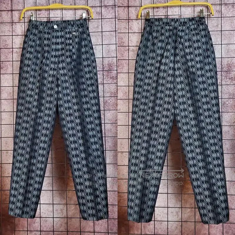 Dior Dior Black Cotton Blend Embroidered Casual Pants . Size 28" / US 6 / IT 42 - 1 Thumbnail