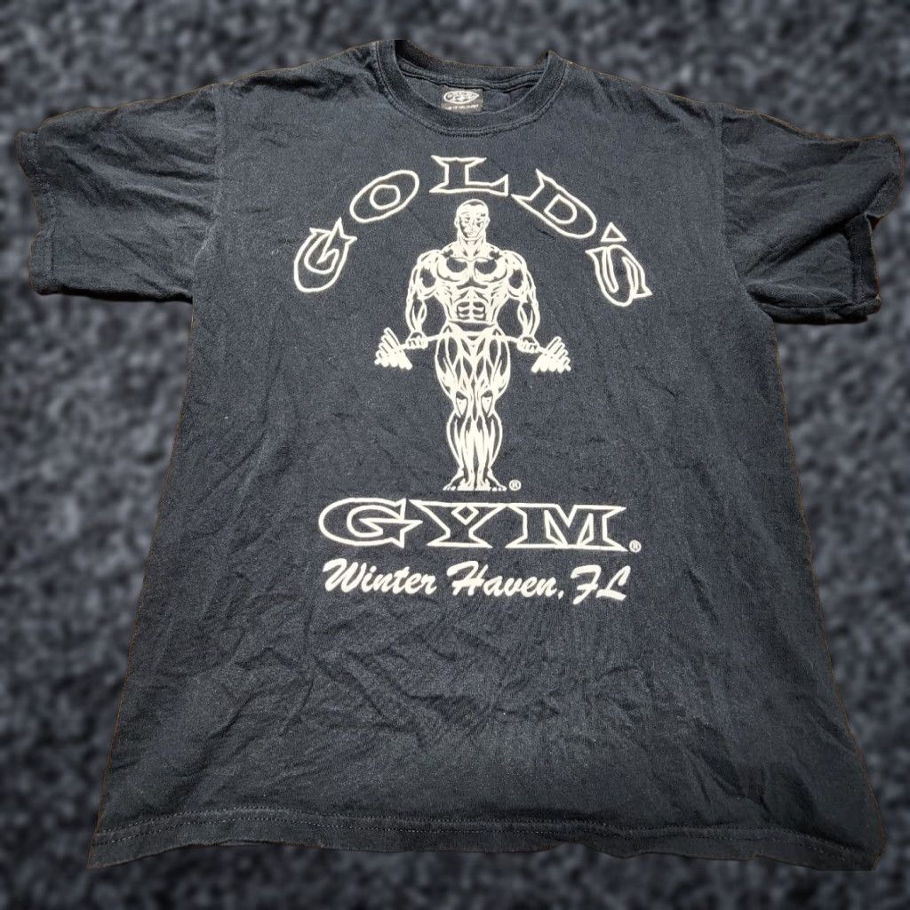 Vintage VINTAGE Golds Gym T Shirt Mens Medium Black USA Workout Short Sleeve Cotton Mens Size US M / EU 48-50 / 2 - 1 Thumbnail