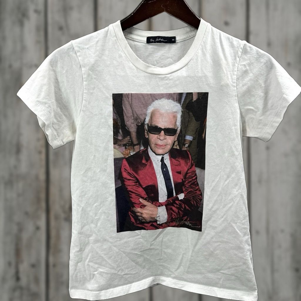 Karl Lagerfeld KARL LAGERFELD x Rose Hartman Shirt Womens XS Photo Rare Limited Distressed Size XS / US 0-2 / IT 36-38 - 1 Thumbnail