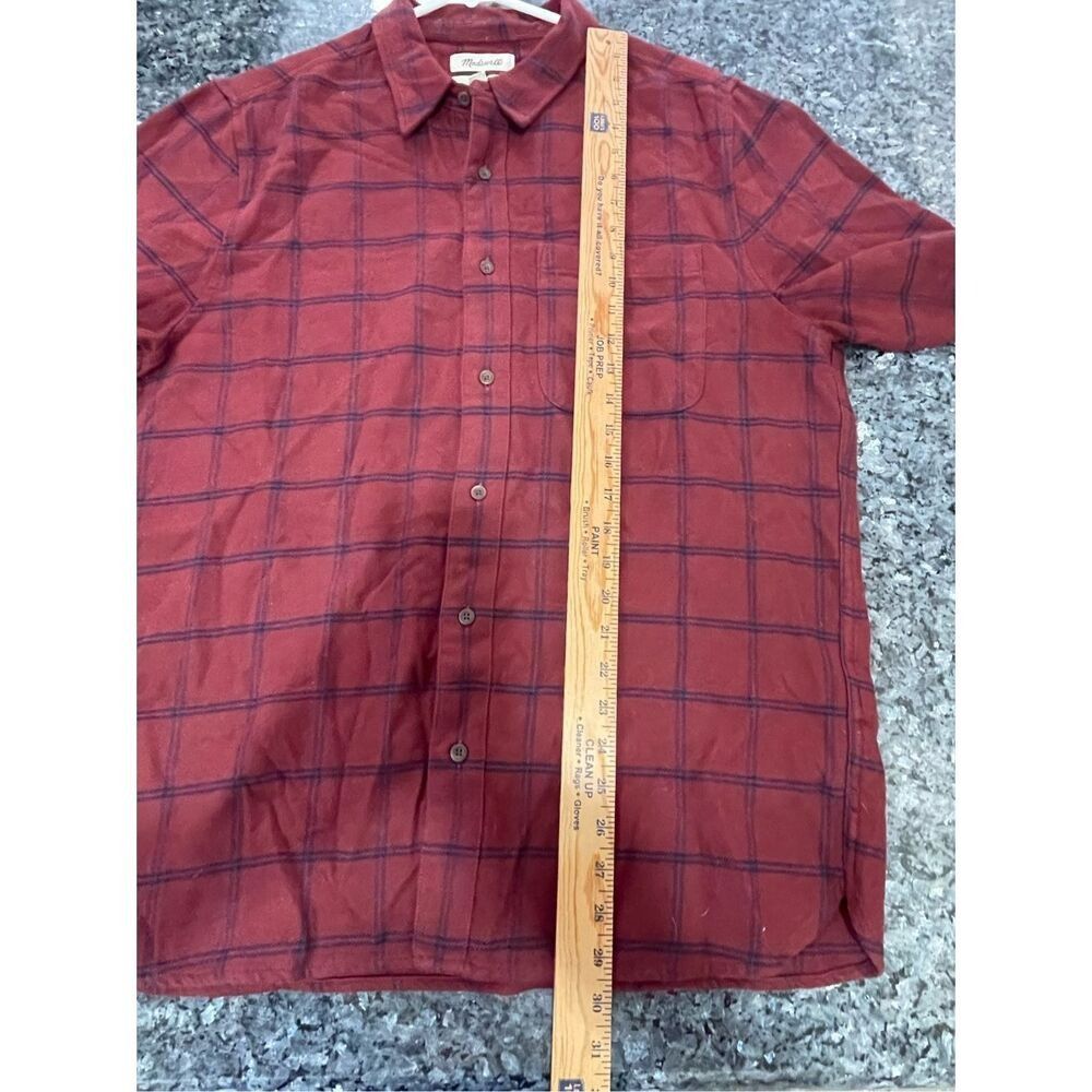 Madewell Madewell Women’s Perfect Fit Button-Up Plaid Shirt Red Navy Size L / US 10 / IT 46 - 5 Thumbnail