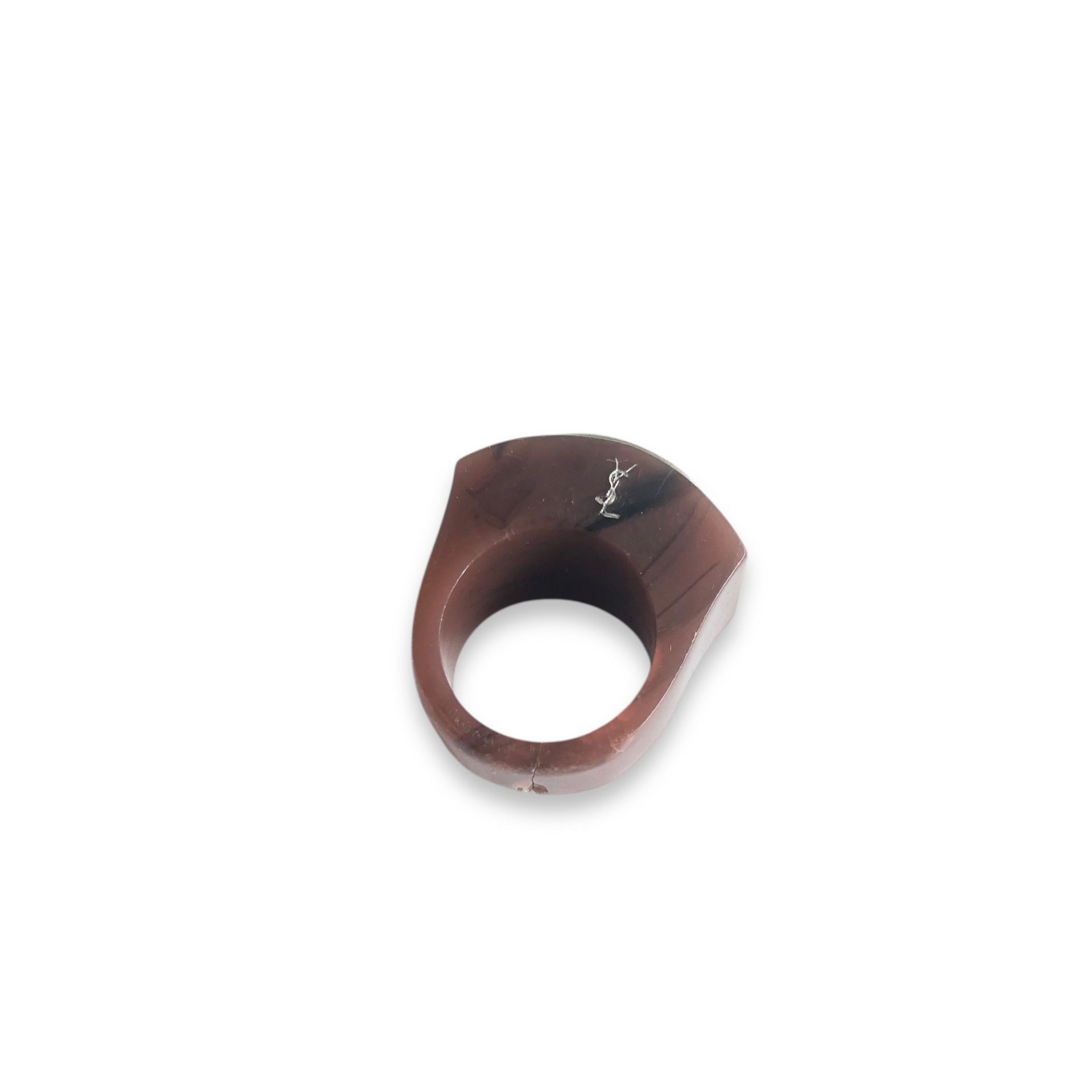 Vintage 🔥Vintage YSL YVES SAINT LAURENT Ceramic Crystal Ring Size ONE SIZE - 1 Thumbnail