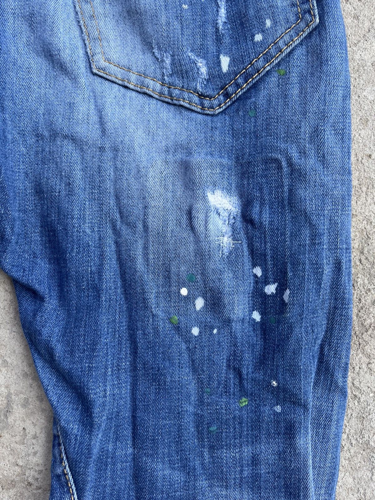 Dsquared2 SS18 Dsquared2 Painted Distressed Slim Fit Jeans Size US 29 - 17 Thumbnail