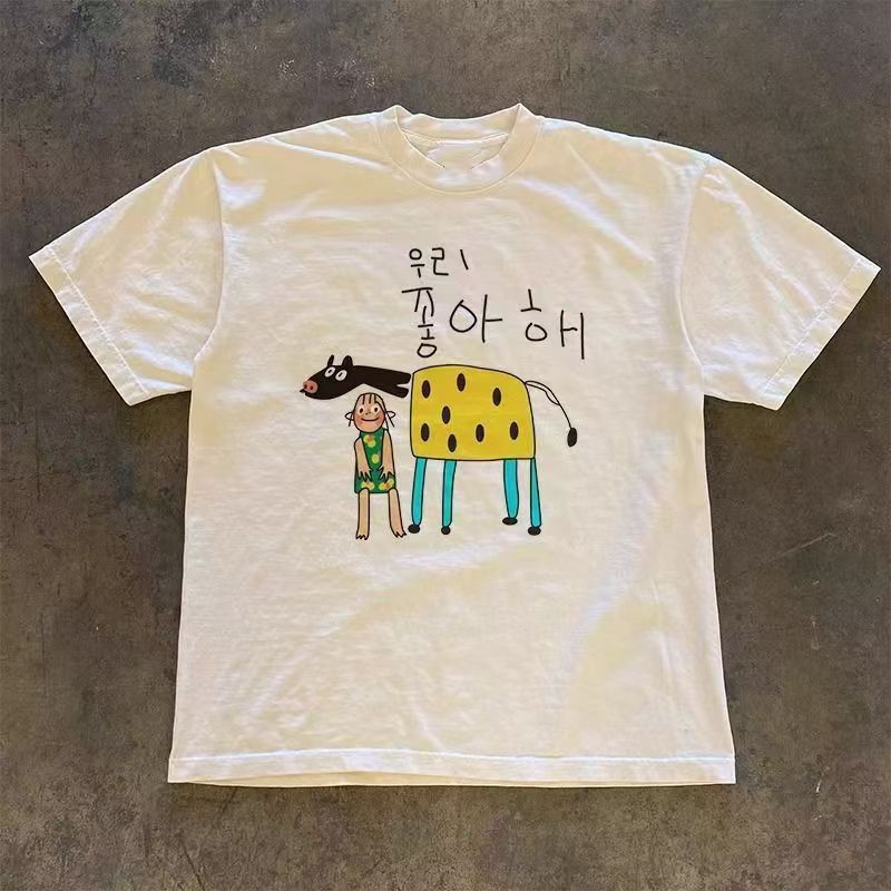 Japanese Brand White washed retro cartoon print t-shirt Size US M / EU 48-50 / 2 - 1 Thumbnail