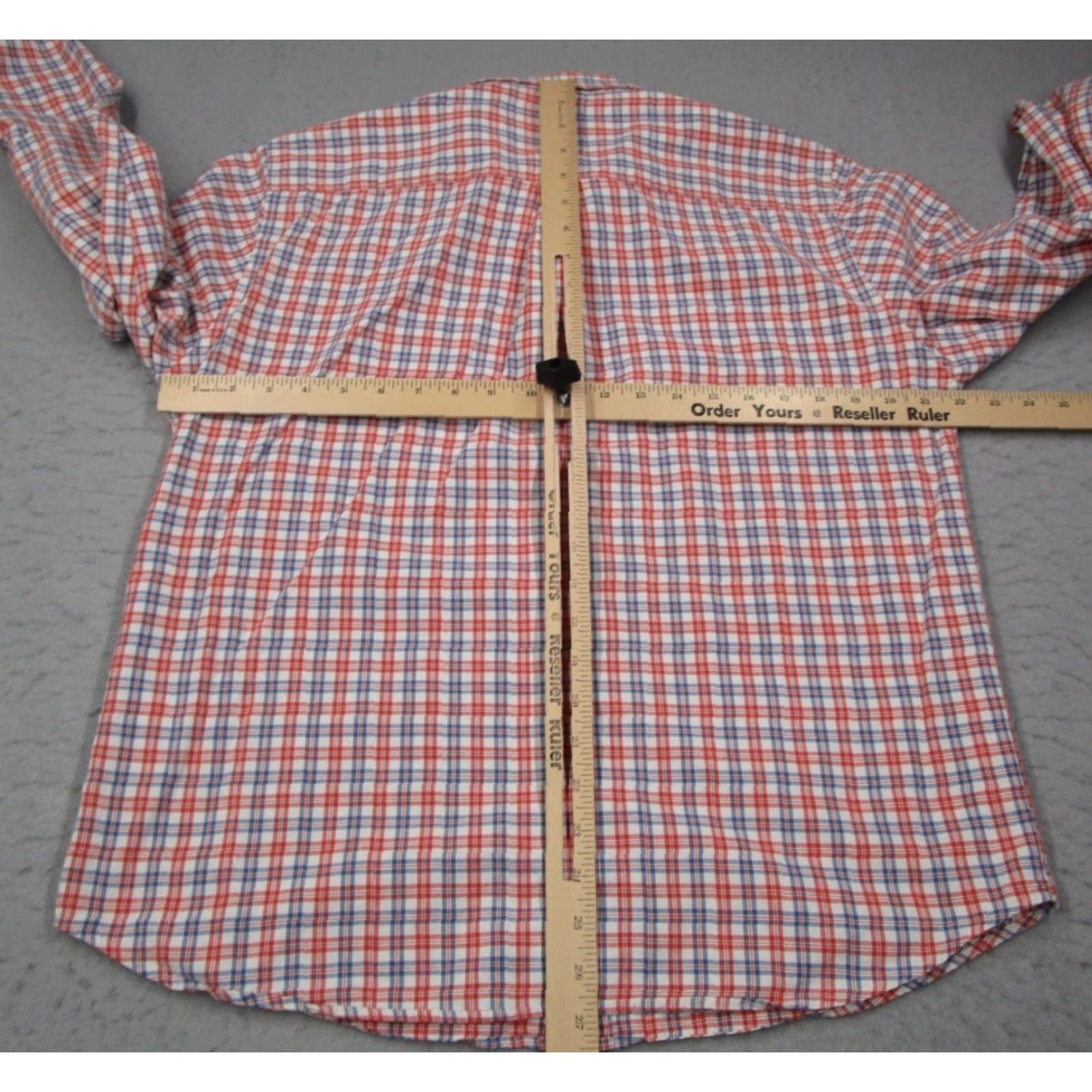 Vintage Lisboa Shirt Mens Large Red Check Button-Up Long Sleeve Twill Casual Workwear Button-Down Collared Cotton 100% Portugal Classic Men Size L Size US L / EU 52-54 / 3 - 6 Thumbnail