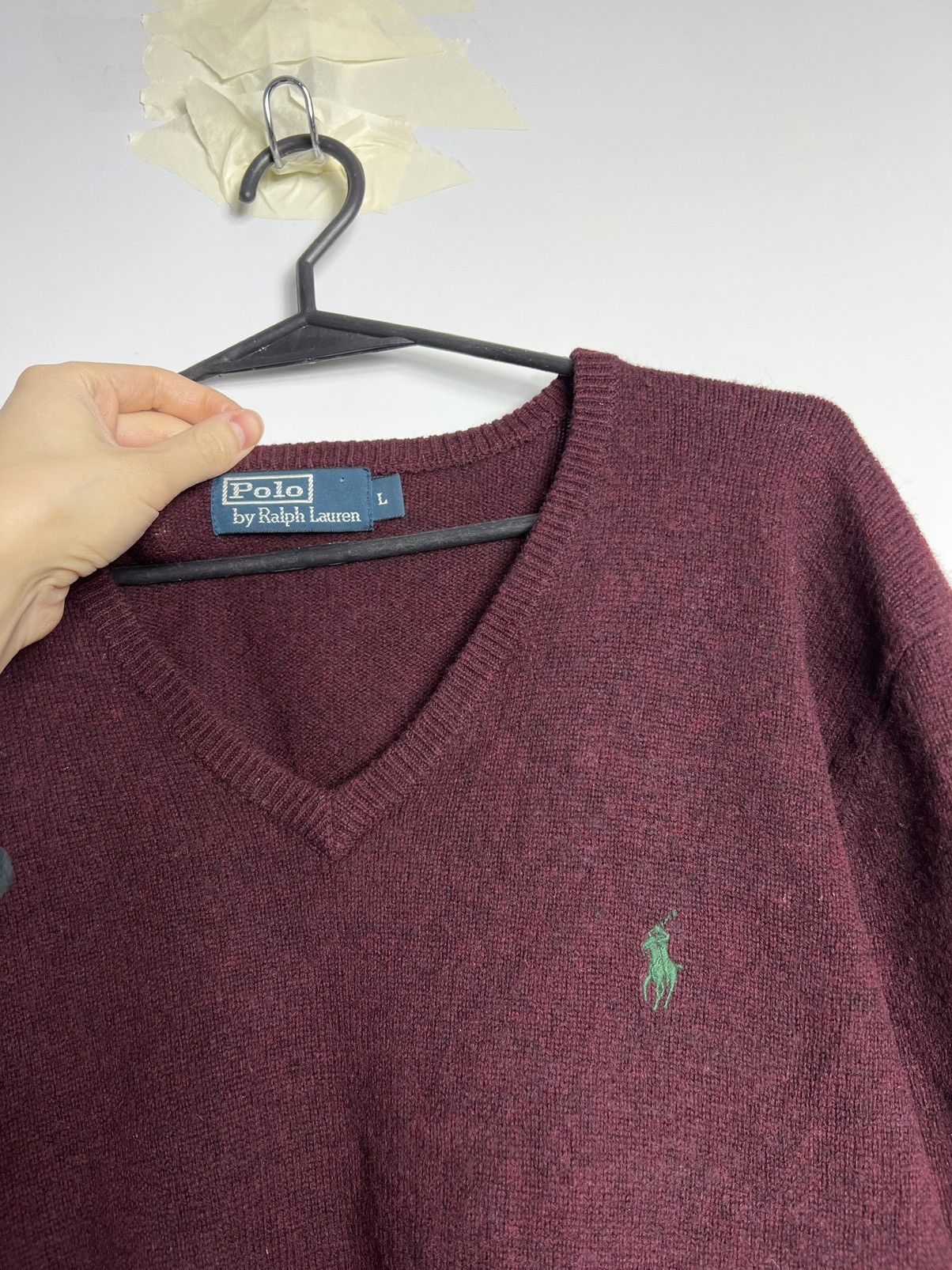 Polo Ralph Lauren × Ralph Lauren Sweater Polo Ralph Lauren 100% Lambs Wool sweter vintage Size US L / EU 52-54 / 3 - 2 Thumbnail