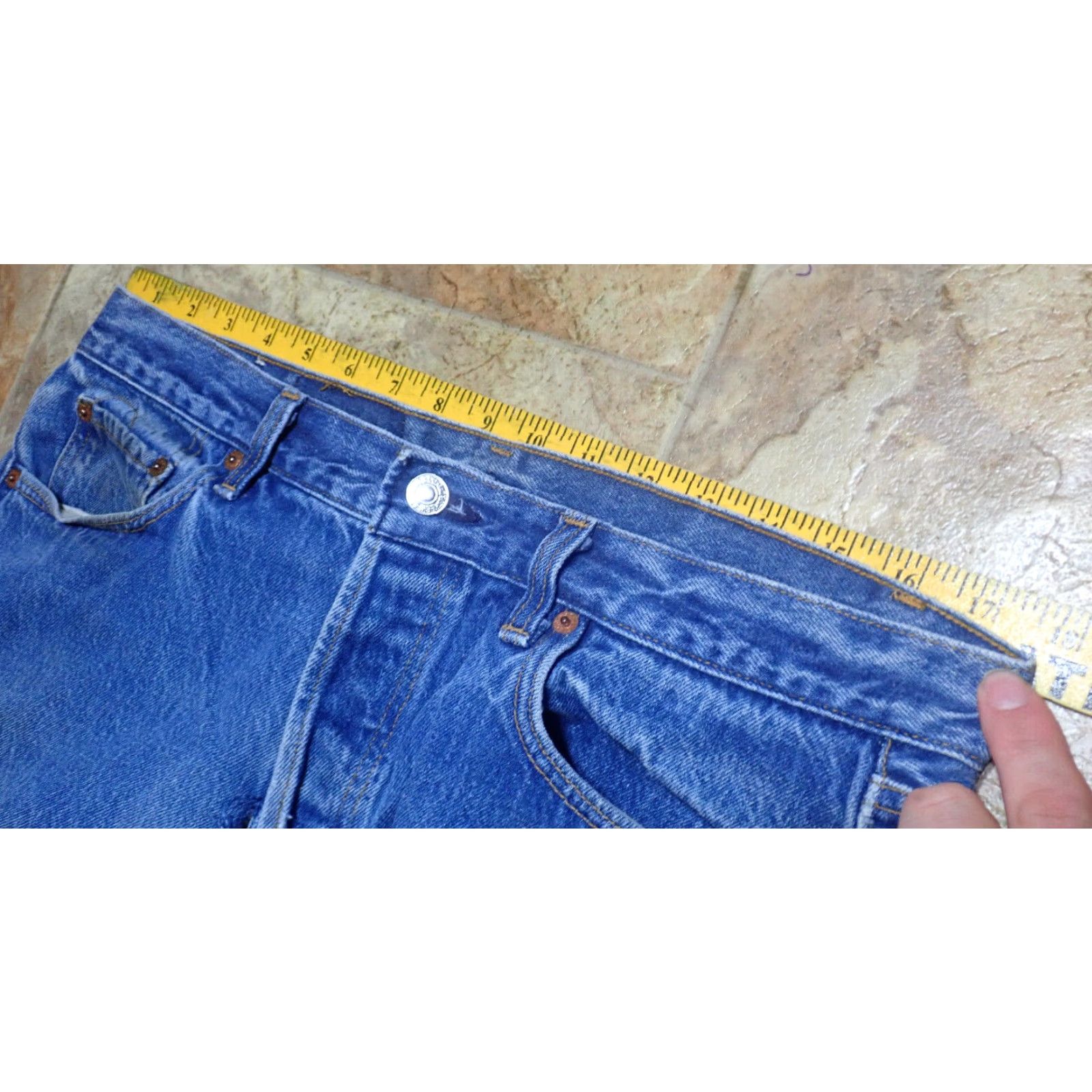 Levi's VINTAGE Levi's 501 Jeans Men Adults Medium Blue 80s 90s Distressed Button Fly 35x32.5 Size US 36 / EU 52 - 7 Thumbnail