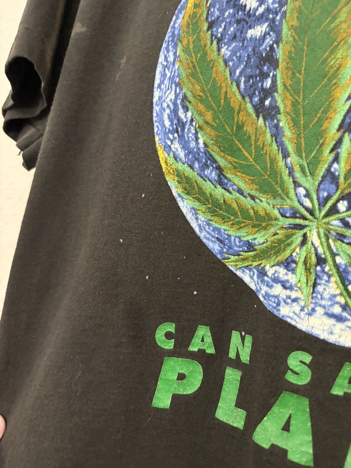 Vintage 90’s Hemp can Save the Planet Rare Distressed Faded Rap Tee Size US XL / EU 56 / 4 - 8 Thumbnail