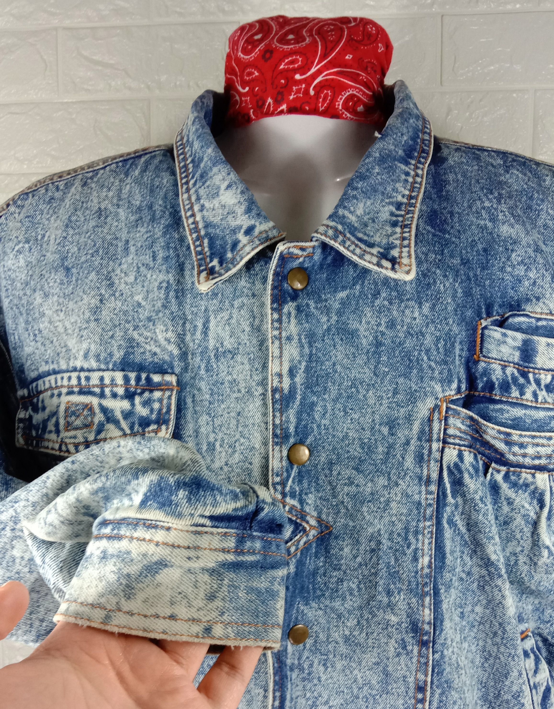 Vintage Vintage Splendidly Acid Wash Denim Jacket Size US L / EU 52-54 / 3 - 6 Thumbnail