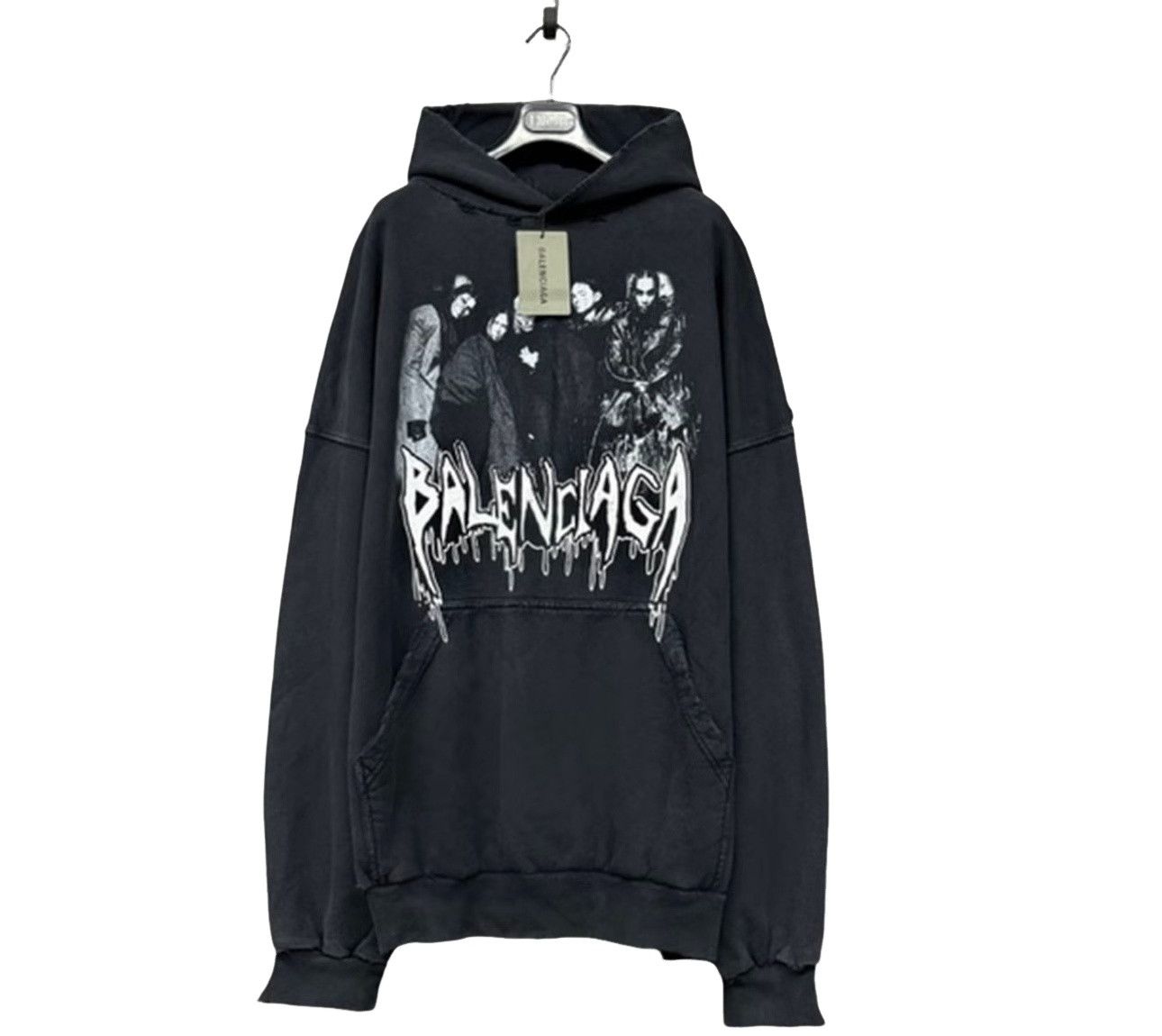 Balenciaga Balenciaga Graphic Logo Printed Hoodie Size S Size US S / EU 44-46 / 1 - 1 Thumbnail