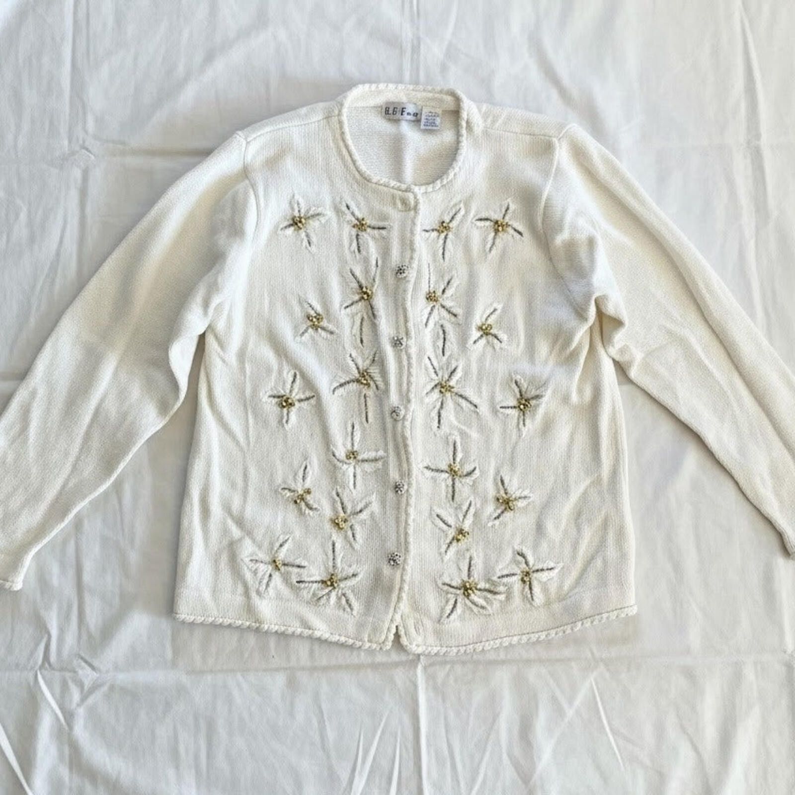Other BP Design Vintage Ramie Knit White Sweater Womens XLarge Size XL / US 12-14 / IT 48-50 - 1 Thumbnail