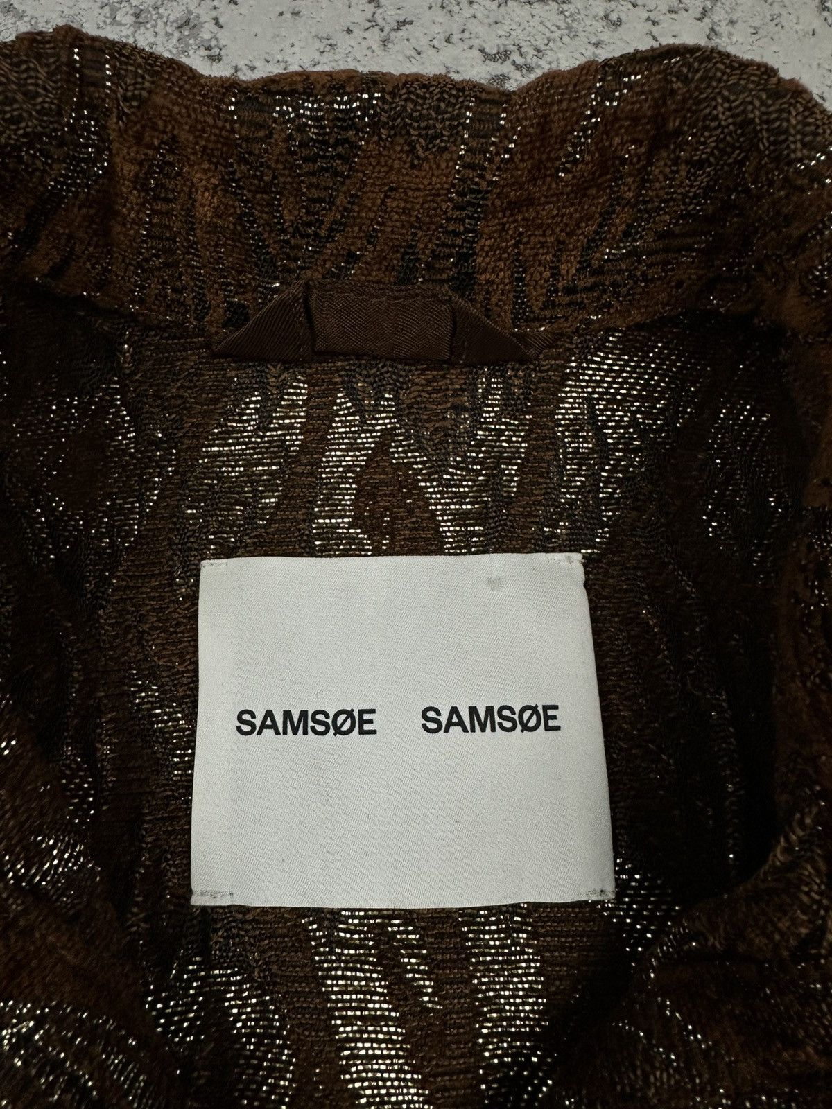 Samsoe Samsoe Samsoe Samsoe Cinnamon Waves Metallic Overshirt Jacket Size US S / EU 44-46 / 1 - 5 Thumbnail