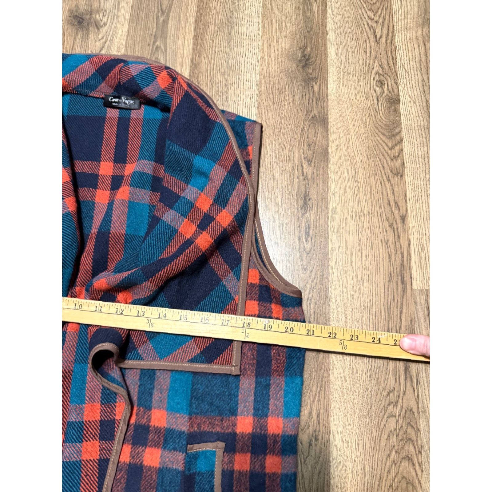 Vintage Coeur De Vague Jacket Women's Large Plaid Vest Cover Up Shirt? Size L / US 10 / IT 46 - 3 Thumbnail