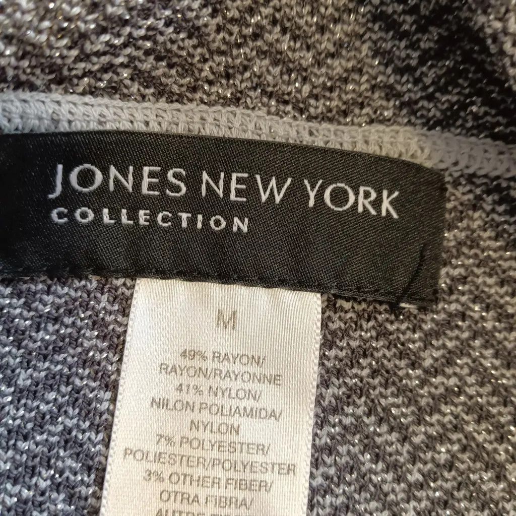 Other Jones New York Herringbone Sculpted Knit Blazer Size M / US 6-8 / IT 42-44 - 8 Thumbnail