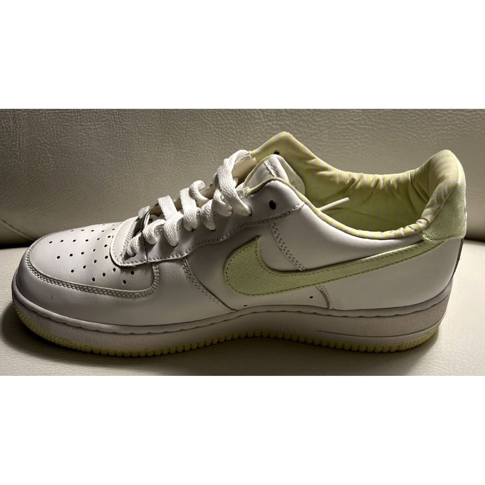 Nike Nike Air Force One 315115-137 Women’s 11 White Barley Volt Low Top Leather Sneakers Basketball Shoes Womens Size US 9 / IT 39 - 7 Thumbnail