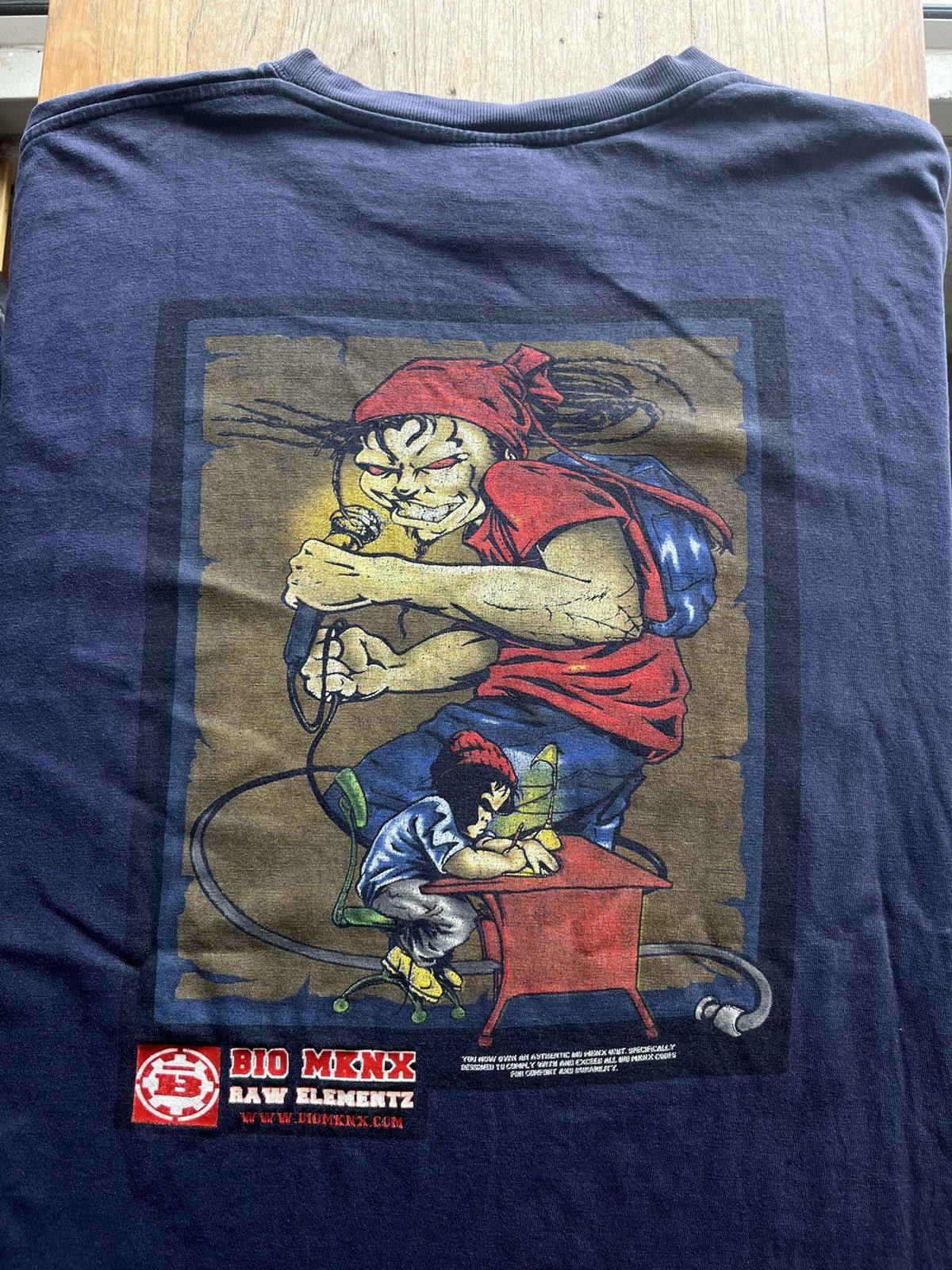 Vintage Vintage BIO MKNX RAW ELEMENTZ Art design Tshirt Size US XXL / EU 58 / 5 - 10 Thumbnail