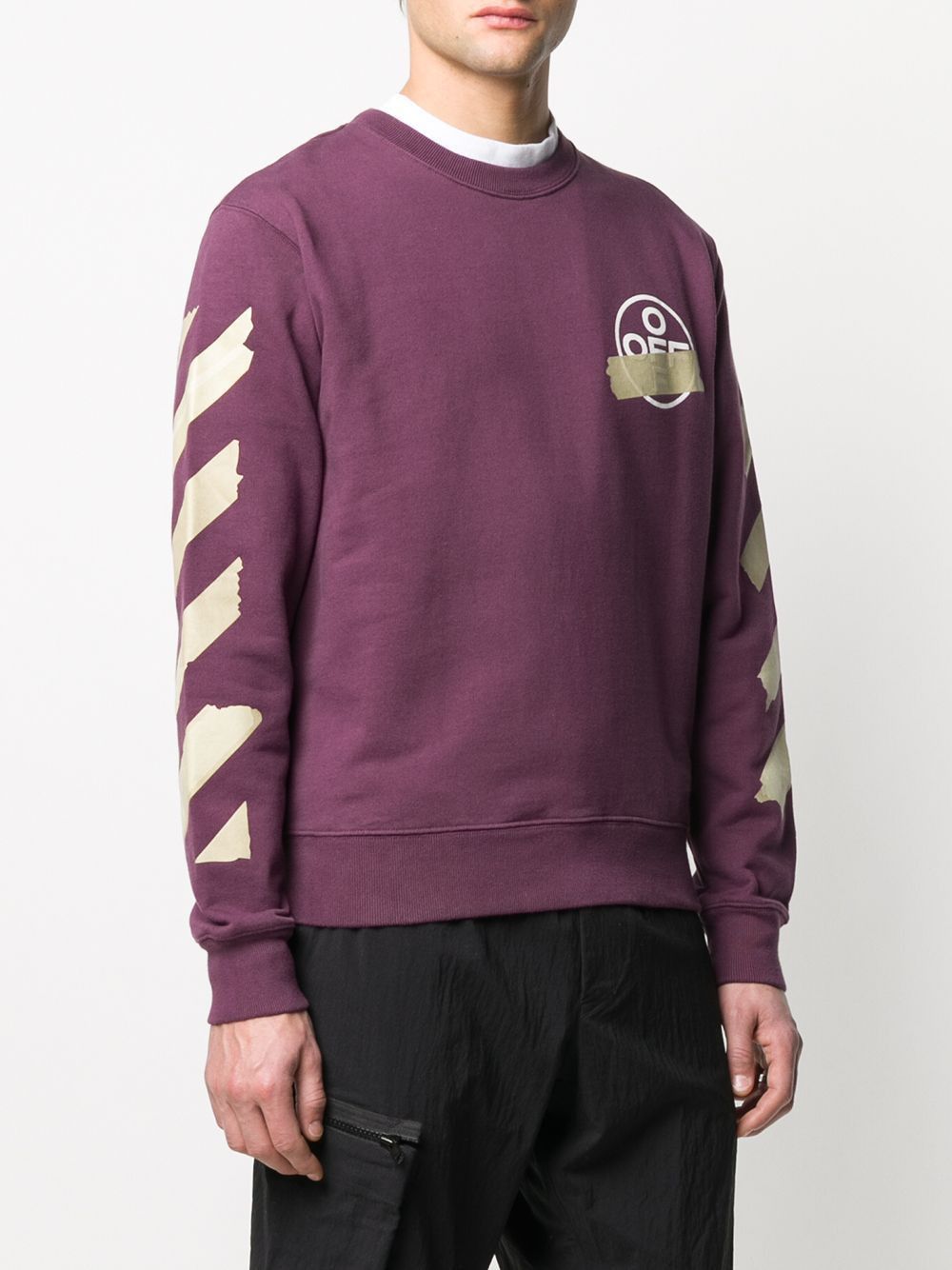 Off-White Purple Tape Arrows Logo Sweatshirt Size US M / EU 48-50 / 2 - 4 Thumbnail