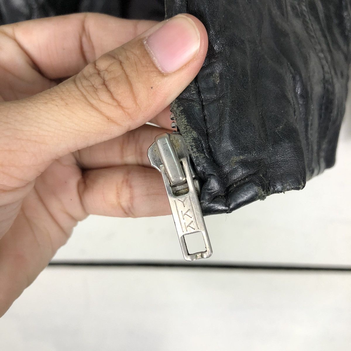 Japanese Brand 📌Vintage Biker Genuine Leather Jacket Skendel Issey Miyake Size US M / EU 48-50 / 2 - 17 Thumbnail