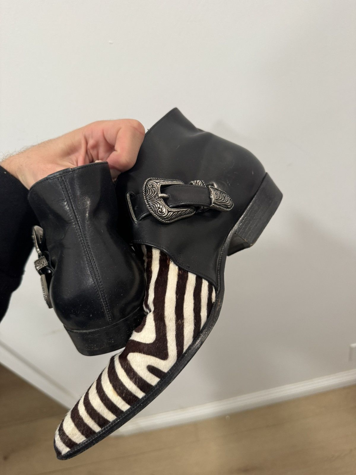 Saint Laurent Paris Hedi ss14 Zebra duckies 43 Size US 10 / EU 43 - 6 Thumbnail