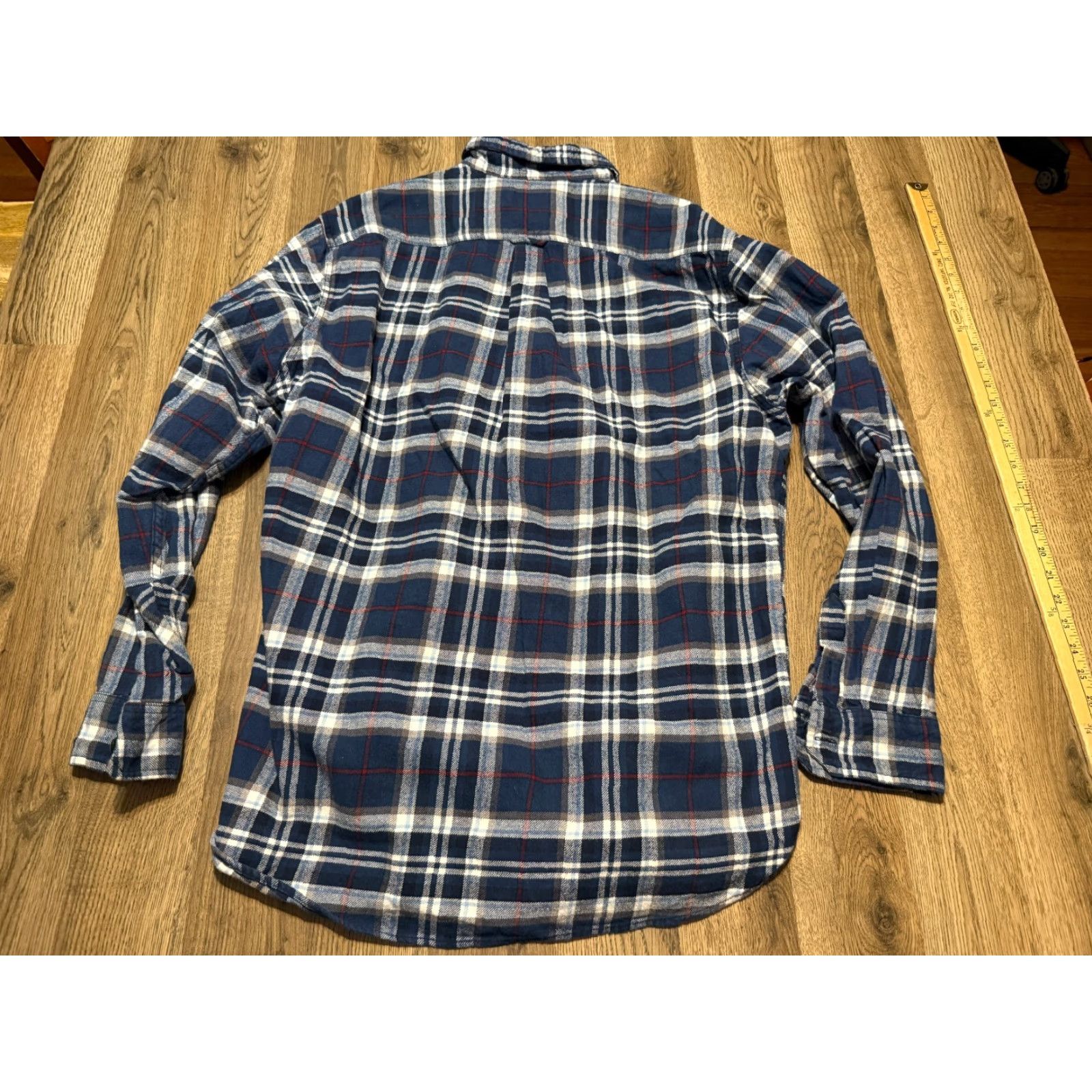 Vintage Jachs Shirt Men's XL Tall Plaid Blue White Red Long Sleeve Button Up Size US XL / EU 56 / 4 - 2 Thumbnail