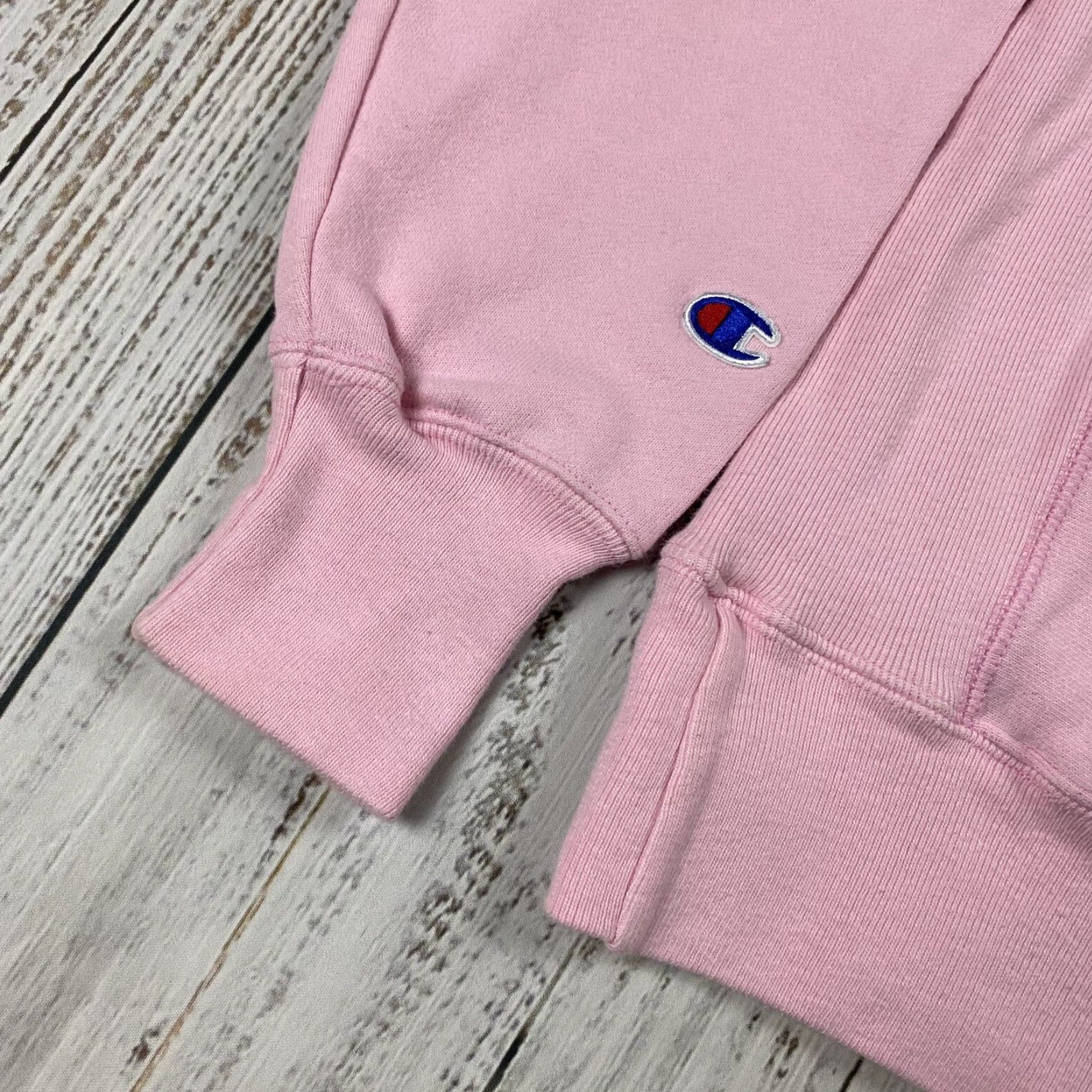 Champion CHAMPION REVERSE WEAVE HOODIE MENS MEDIUM PALE PINK FLEECE LOGO ATHLETIC Size US M / EU 48-50 / 2 - 6 Thumbnail