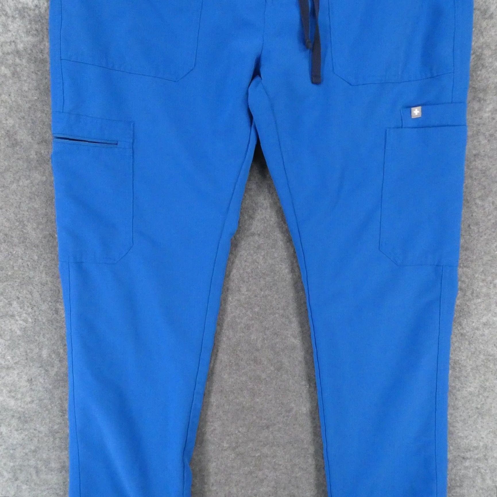 Vintage FIGS Scrub Pants Mens Large Blue Drawstring Medical Solid Polyester Blend Size US 33 - 4 Thumbnail