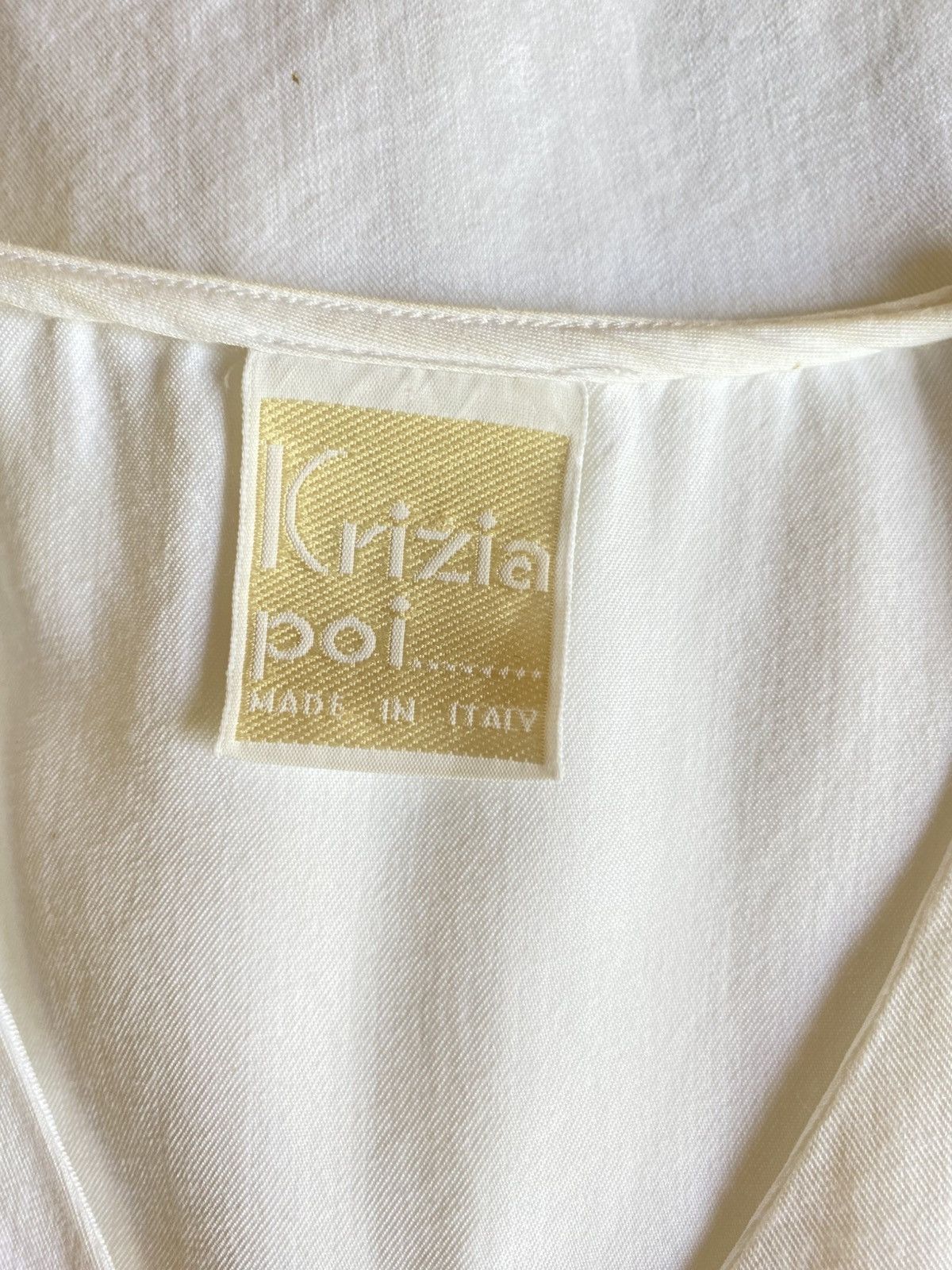 Krizia Krizia boi White Sleeveless Embroidered Top Size S / US 4 / IT 40 - 3 Thumbnail