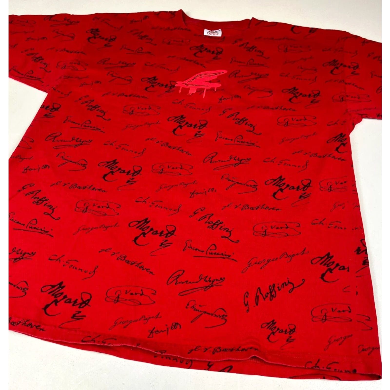 Jerzees VINTAGE Jerzees Famous Classical Music Composers T-Shirt Allover Print Sz L Size US L / EU 52-54 / 3 - 3 Thumbnail
