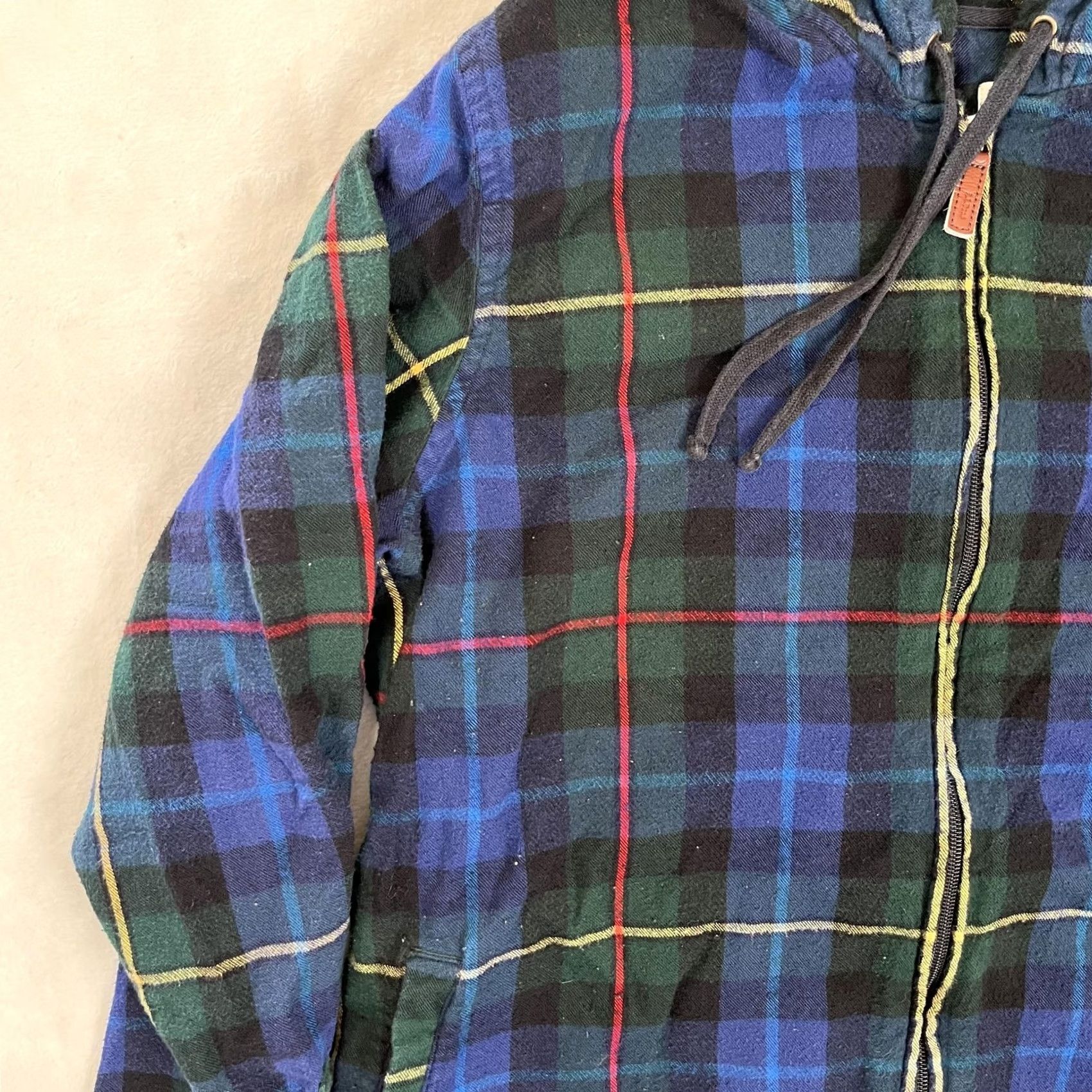 Vintage VINTAGE L.L. Bean Jacket Mens XL Blue Plaid Flannel Hooded Full Zip Lightweight Size US XL / EU 56 / 4 - 2 Thumbnail
