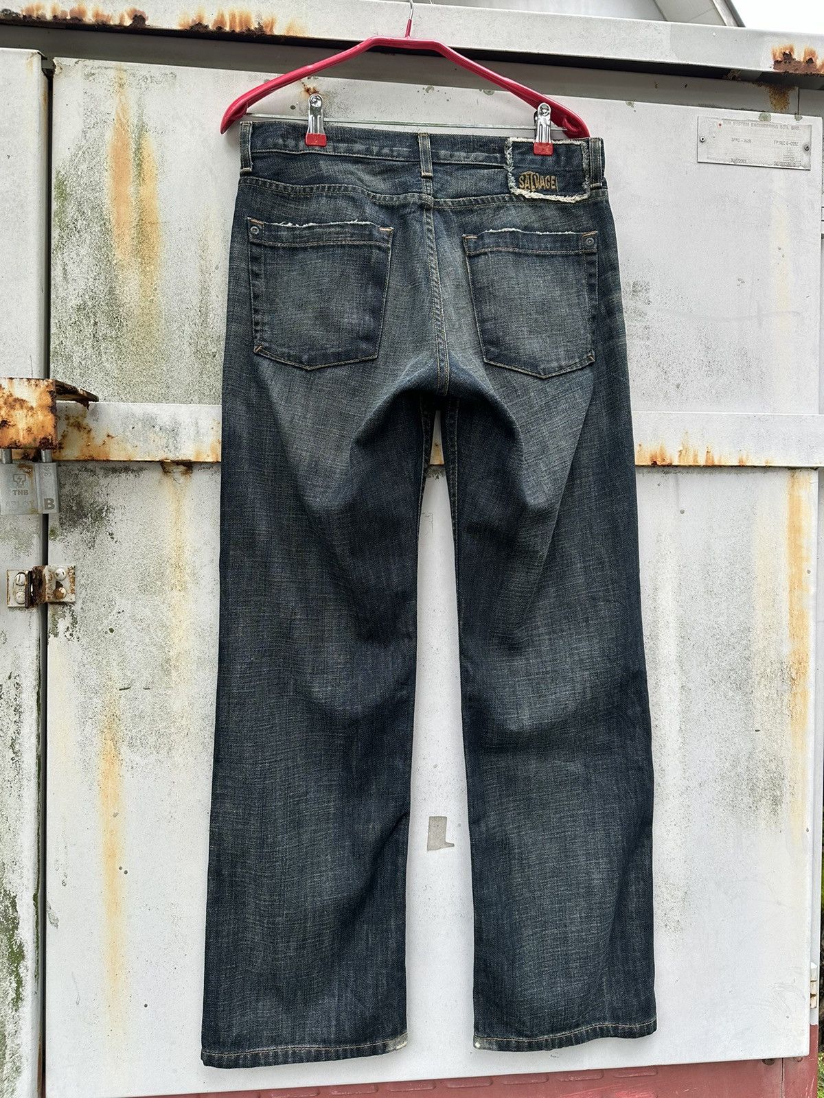 Salvage 👹Vintage Selvedge Bootcut Jeans Made In USA Size US 30 / EU 46 - 11 Thumbnail