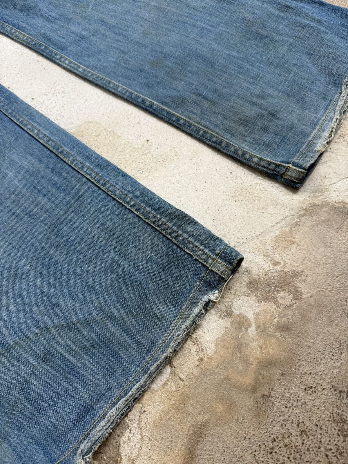 Diesel Wide Leg Diesel Industry Mudwash High OZ Denim Pants Size US 31 - 14 Thumbnail