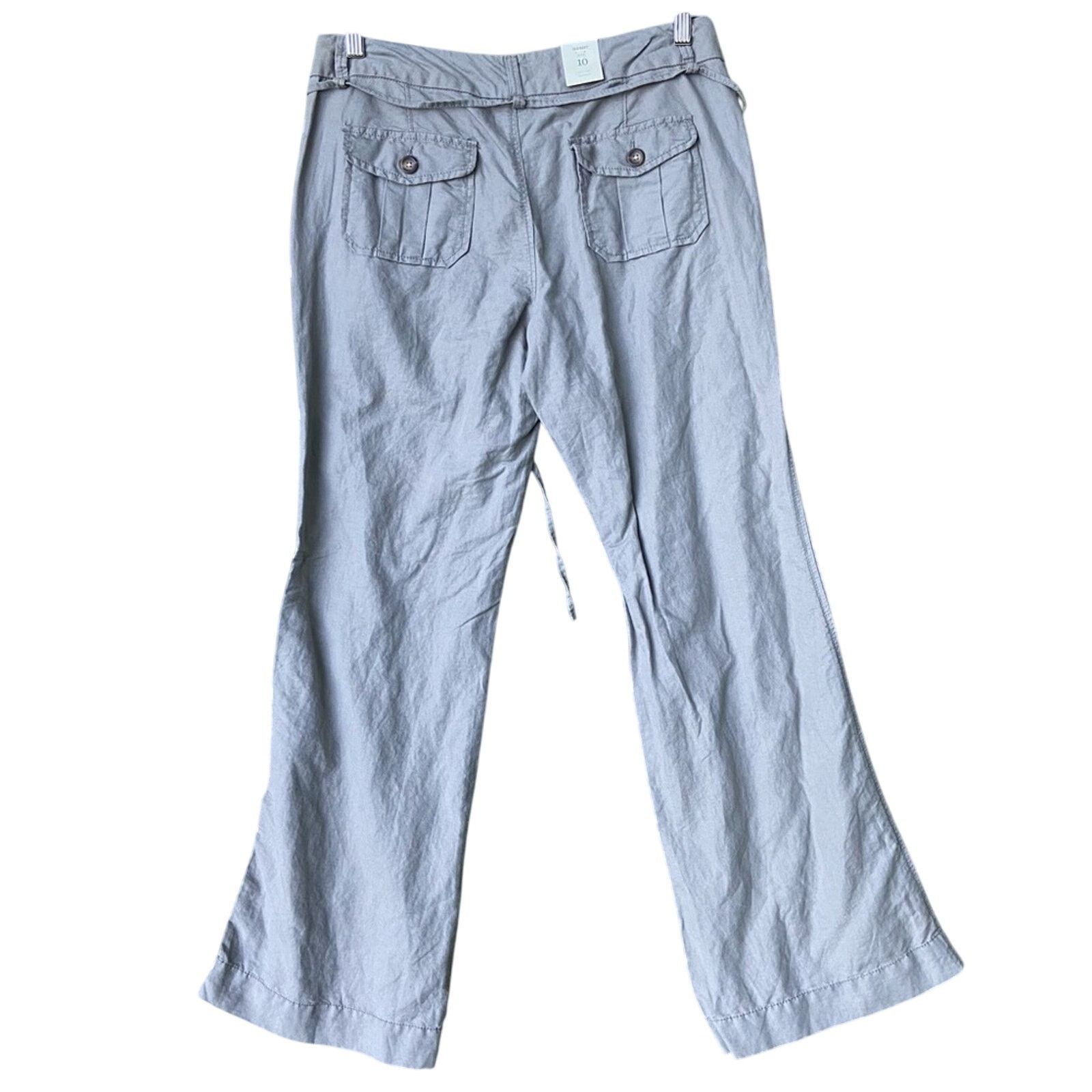 Old Navy NWT New Old Navy Womens Size 10 Mid-Rise Flax Cotton Pants Size 32" / US 10 / IT 46 - 3 Thumbnail