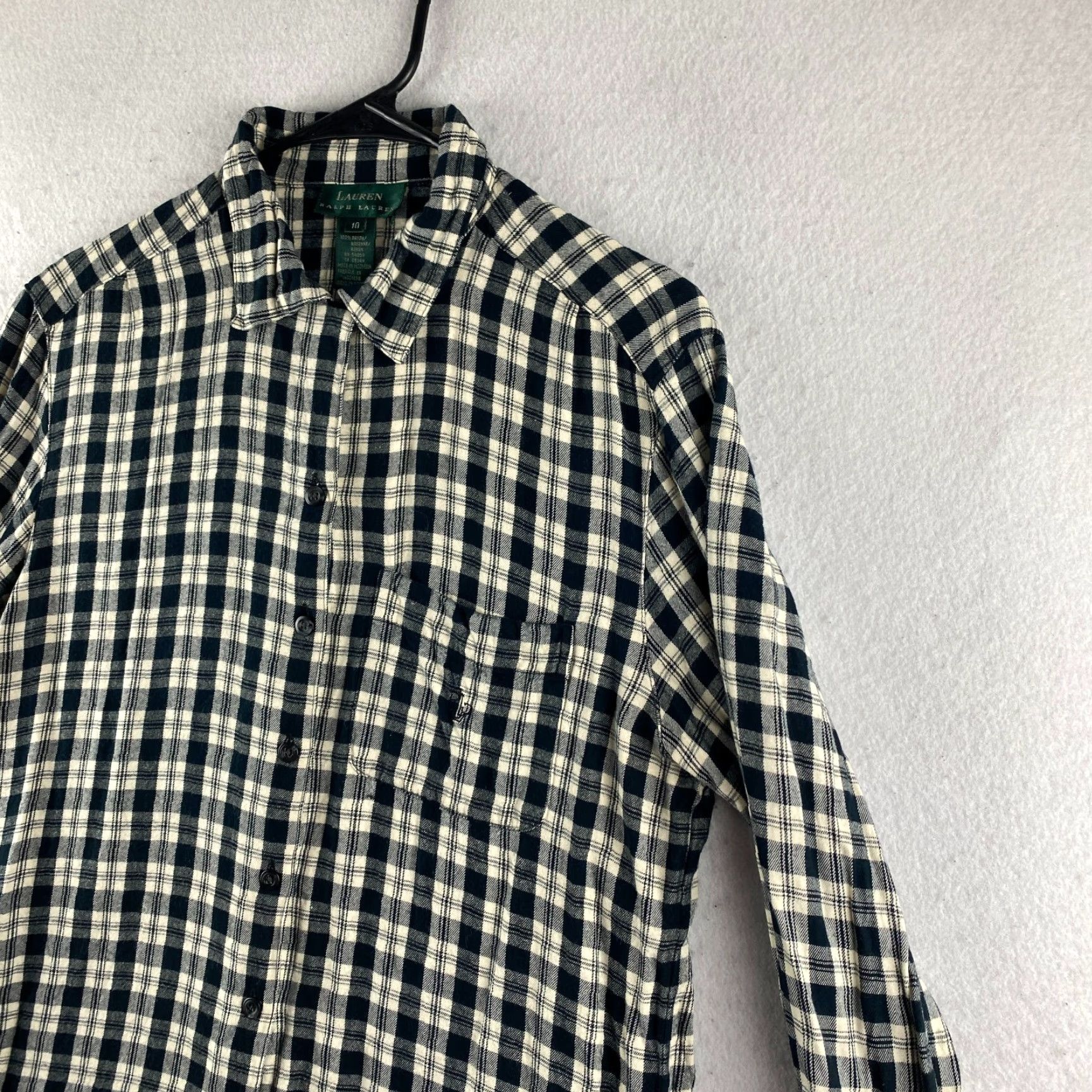 Ralph Lauren Lauren Ralph Lauren Button-Up Shirt 10 Multicolor Plaid Long Sleeve RL Womens Size L / US 10 / IT 46 - 7 Thumbnail