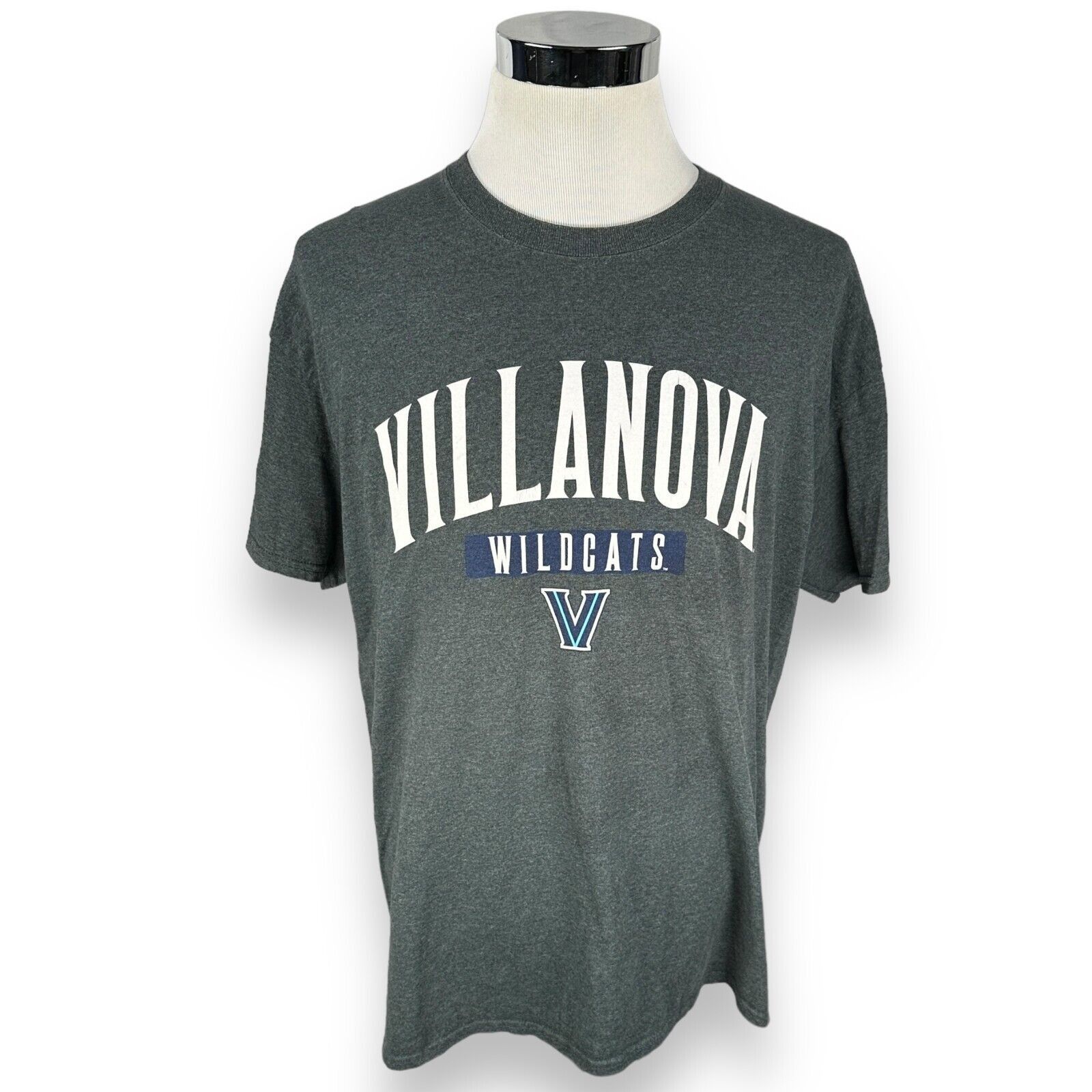 Gildan Villanova Wildcats T-Shirt Men's XL Gray Cotton Crew Neck Size US XL / EU 56 / 4 - 1 Thumbnail