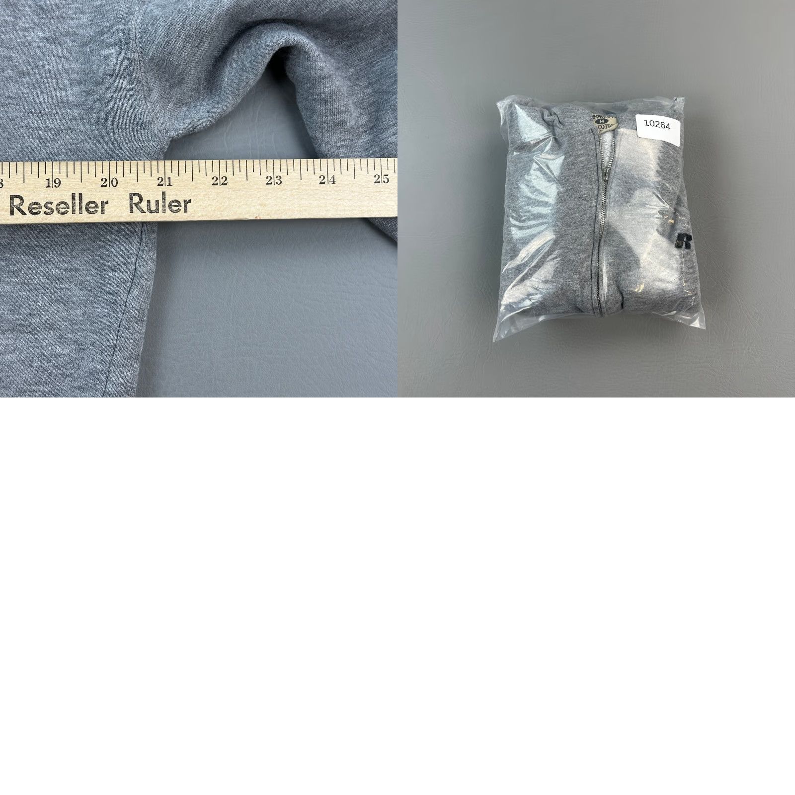 Russell Athletic VINTAGE Russell Athletic Hoodie Mens Medium Gray Pro Cotton Full Zip Y2K Size US M / EU 48-50 / 2 - 9 Thumbnail