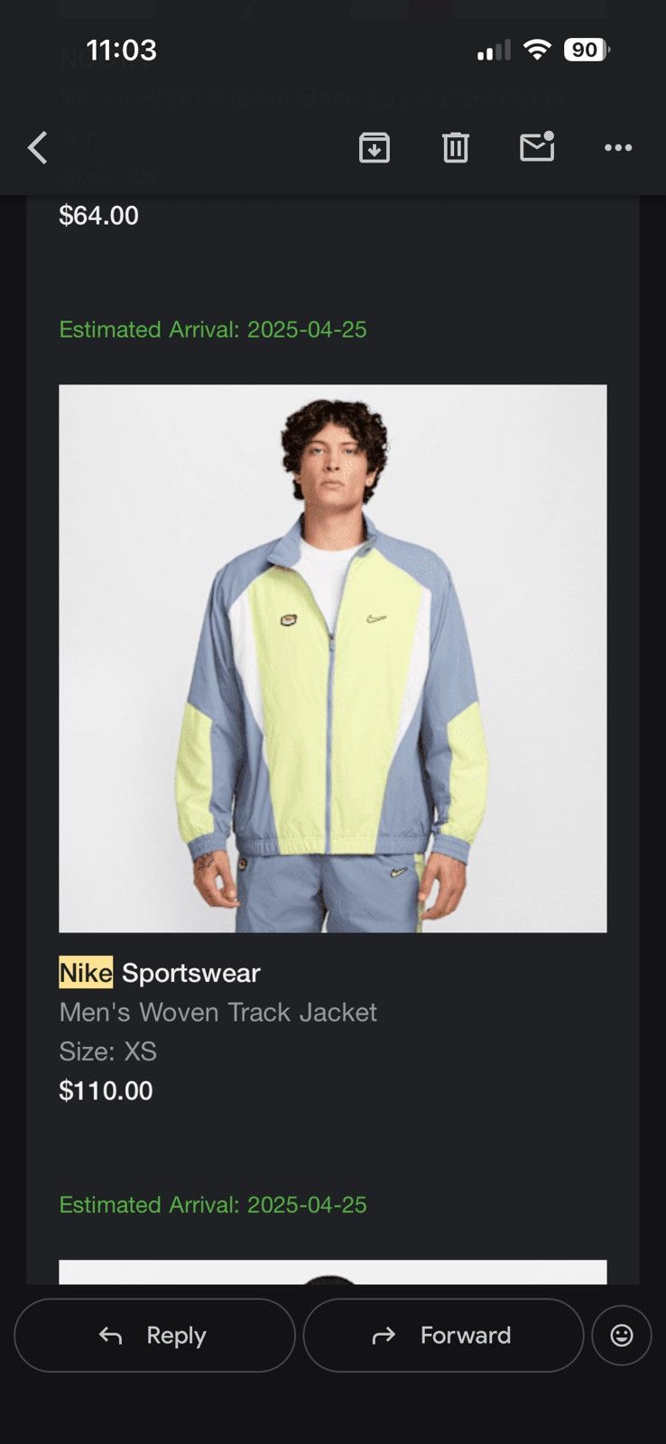 Nike Nike TN Windrunner Track Jacket (Grey / Volt / White) Size US S / EU 44-46 / 1 - 2 Thumbnail