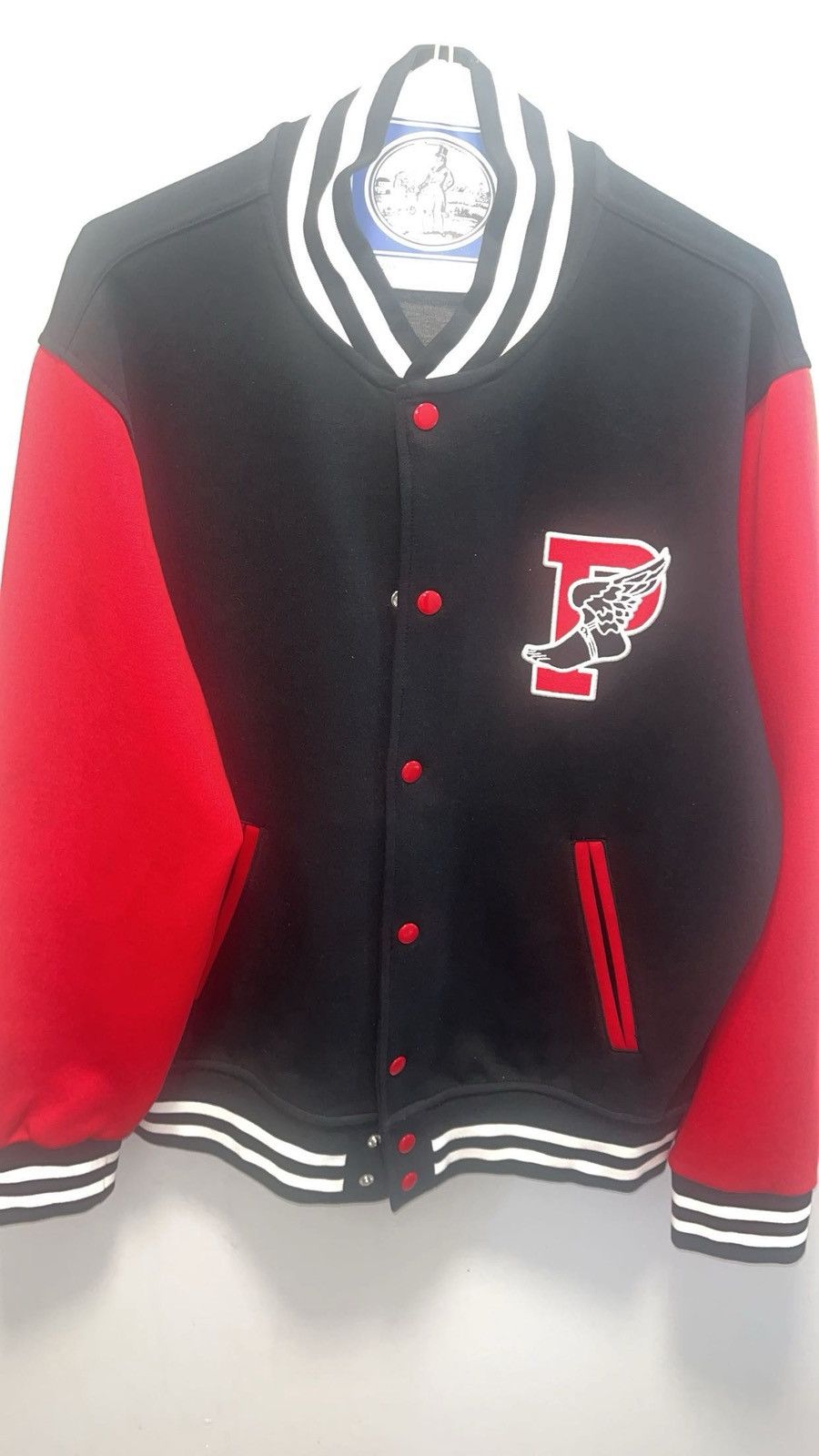 MLB × Polo Ralph Lauren POLO RALPH LAUREN RED & BLACK P-Wing VARSITY JACKET Size US M / EU 48-50 / 2 - 1 Thumbnail