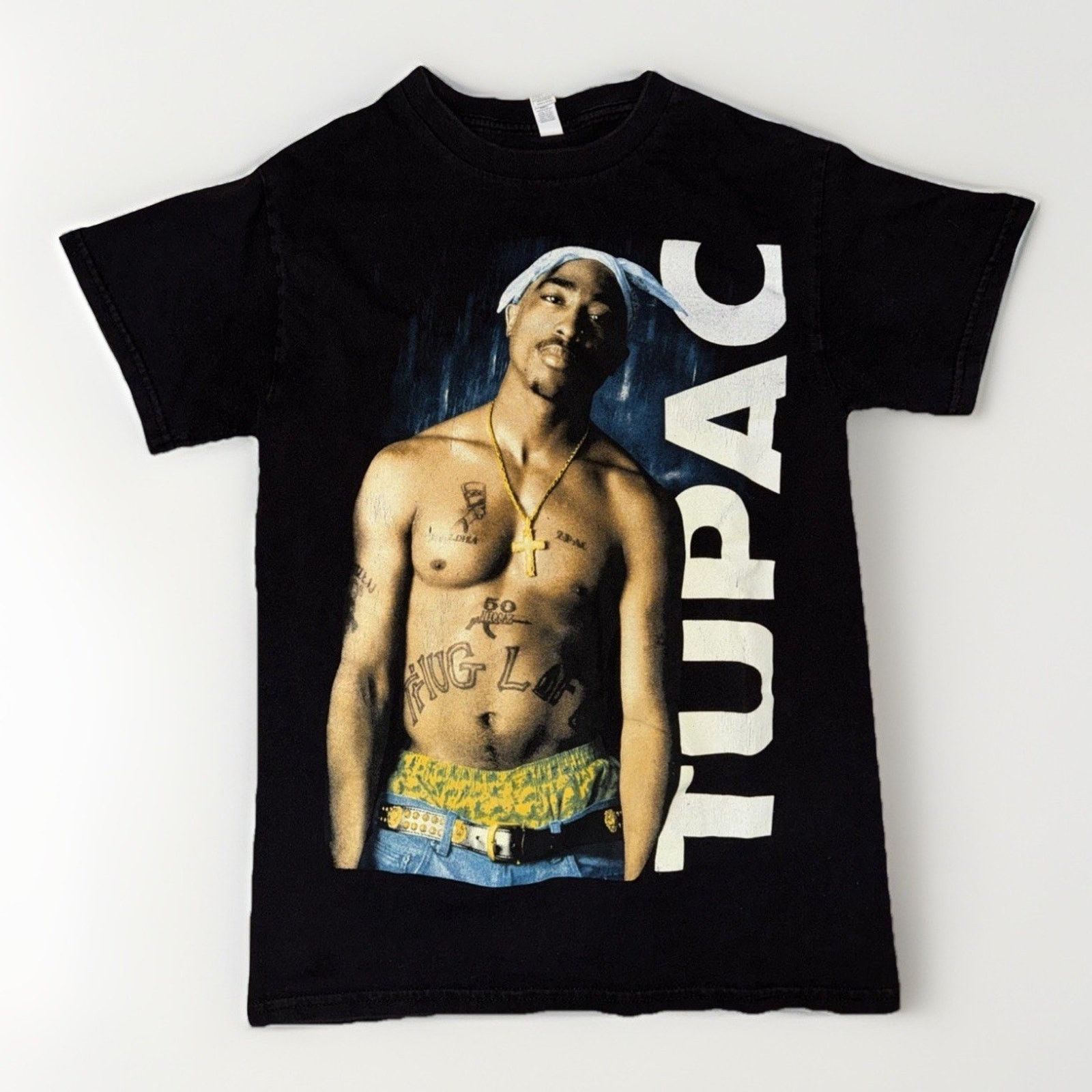 Band Tees × Vintage Vintage Y2K Tupac Rap T-Shirt Black Small 16x25 Size US S / EU 44-46 / 1 - 1 Thumbnail
