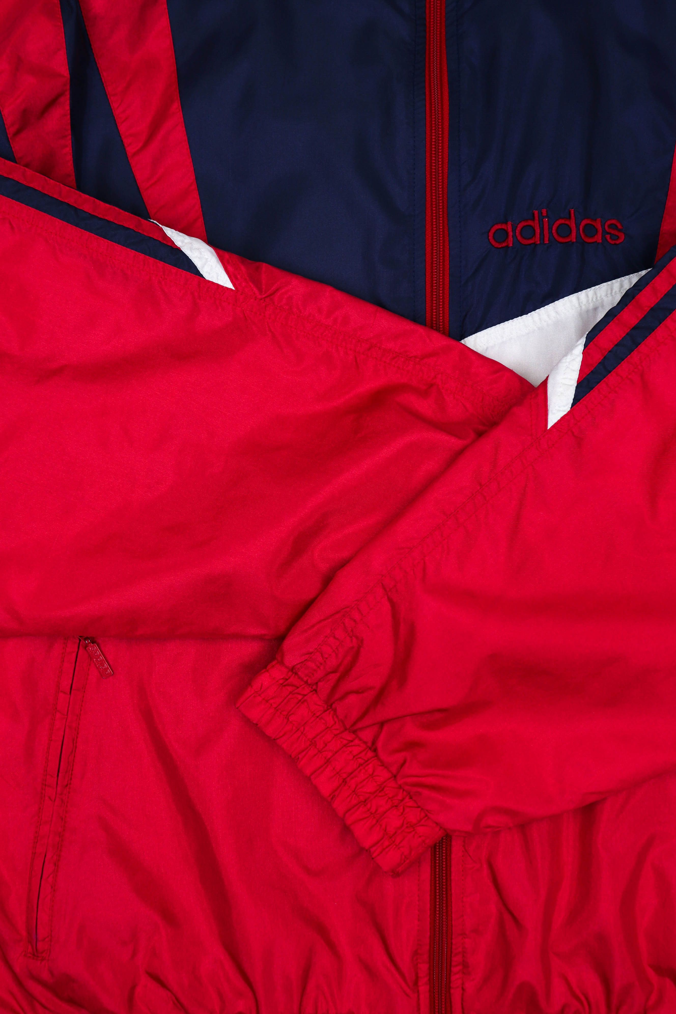 Adidas Adidas Vintage 3 Stripes Oversized Windbreaker Track Jacket Size US XL / EU 56 / 4 - 7 Thumbnail