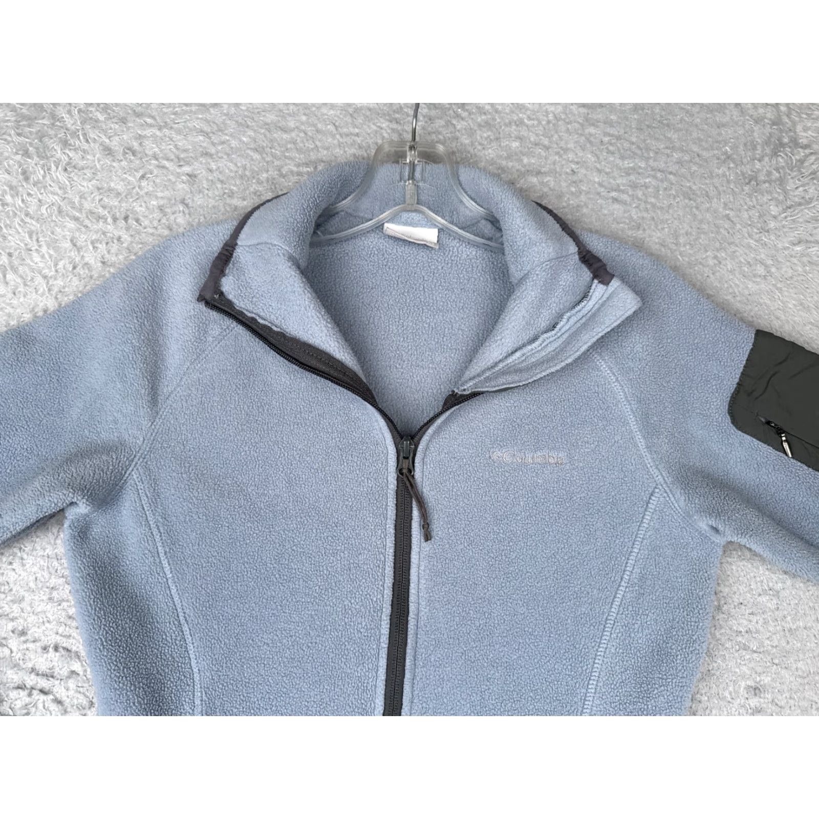 Vintage Columbia Jacket Women XS Fleece Blue Full Zip Lightweight Poly/Polyester Polartec Outdoor All Seasons Casual Urban Style, Regular Fit Size XS / US 0-2 / IT 36-38 - 7 Thumbnail