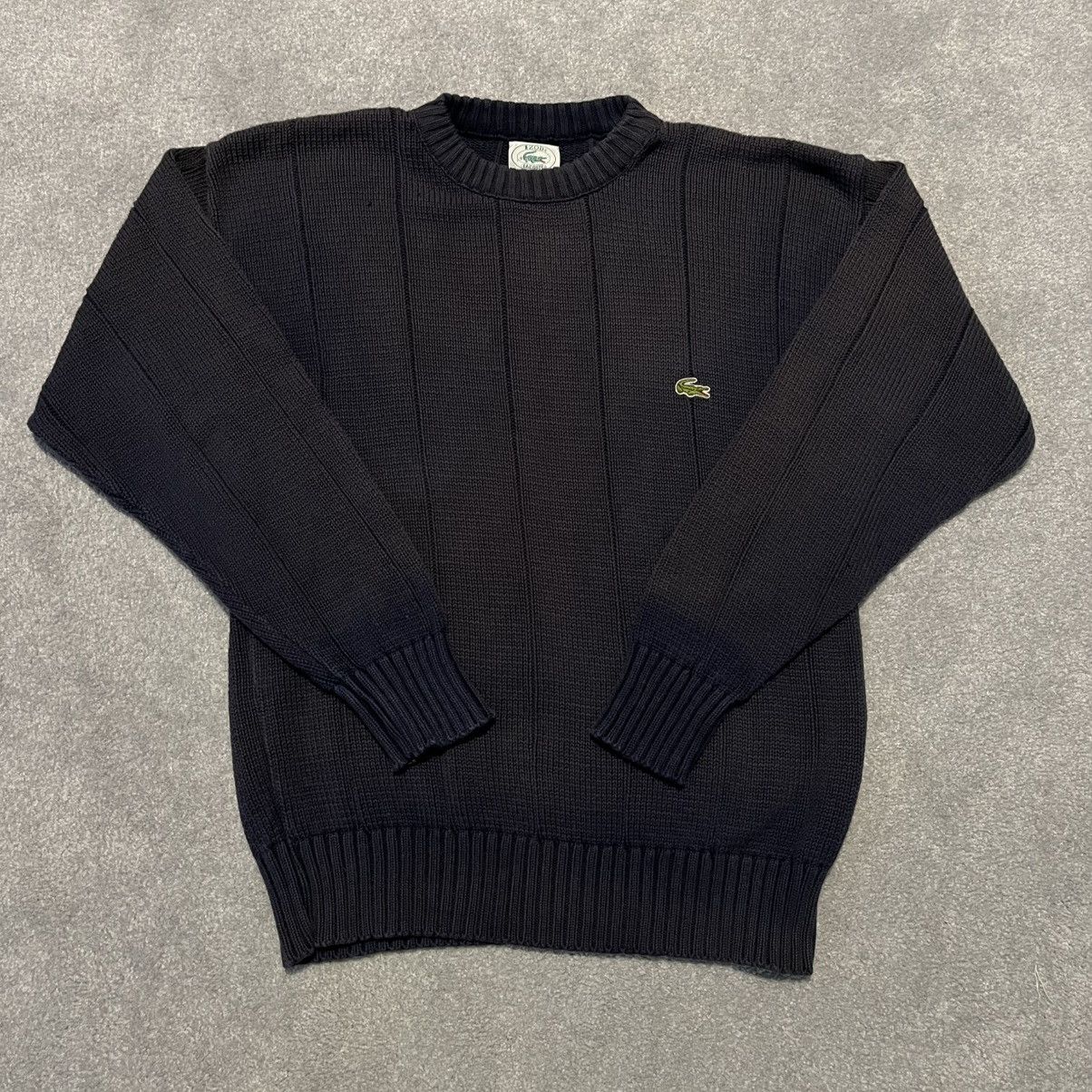 Lacoste Vintage 90s Izod Lacoste Faded Navy Small Basic Logo Sweater Size US L / EU 52-54 / 3 - 1 Thumbnail